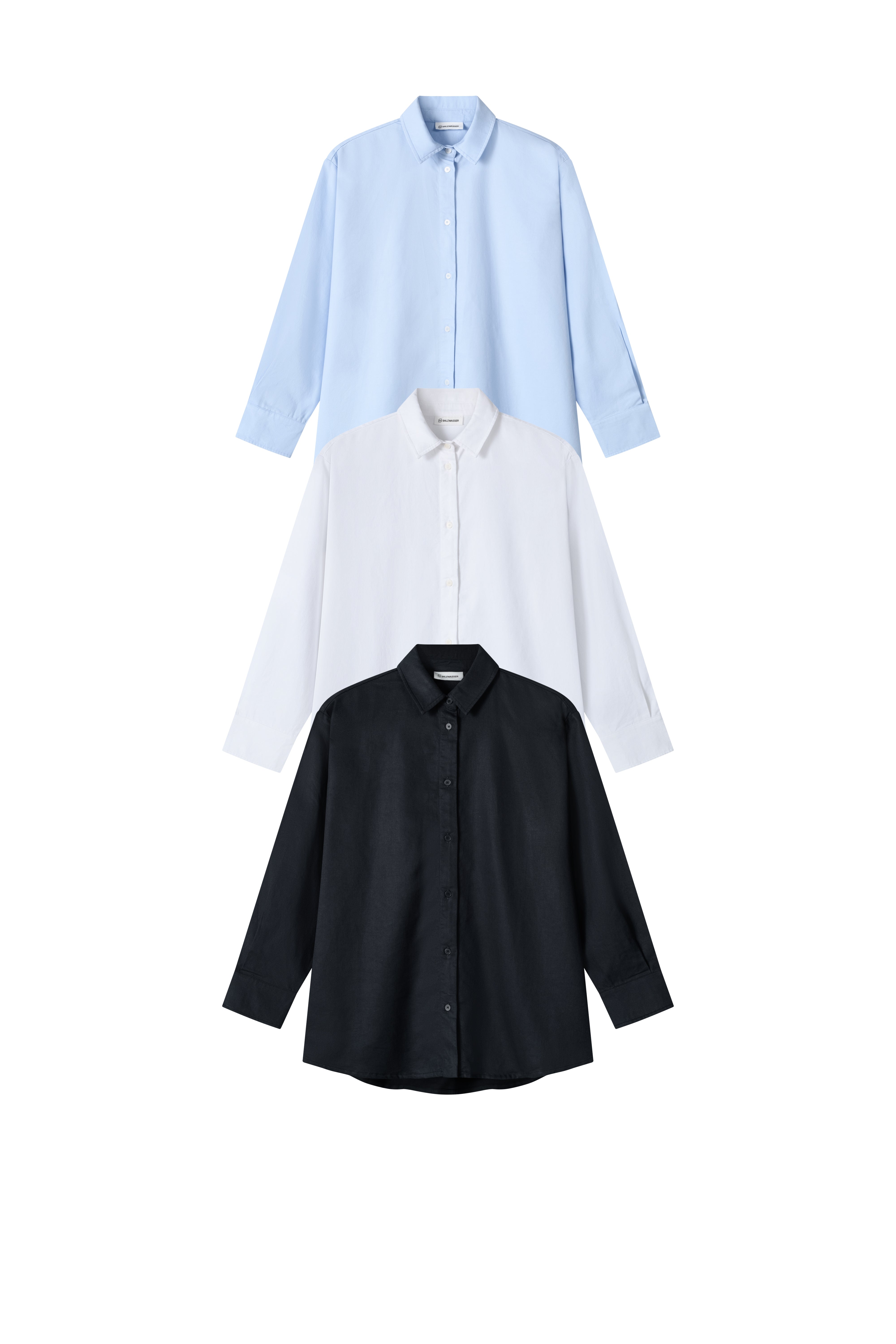 3er Set: Hemd Brisa im Leinen-Mix