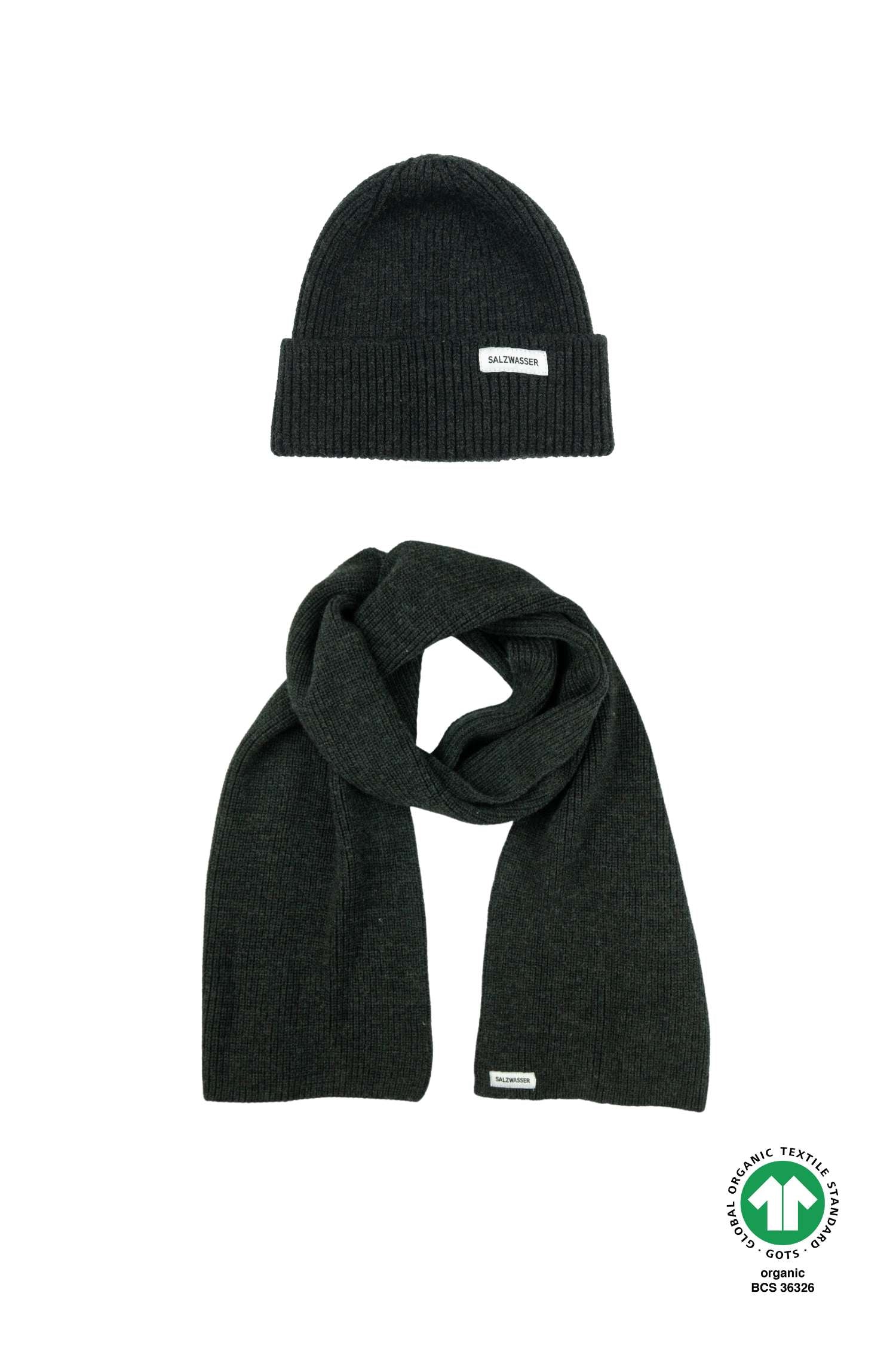 Set: Schal Vind Anthrazit + 1x Mütze Anthrazit