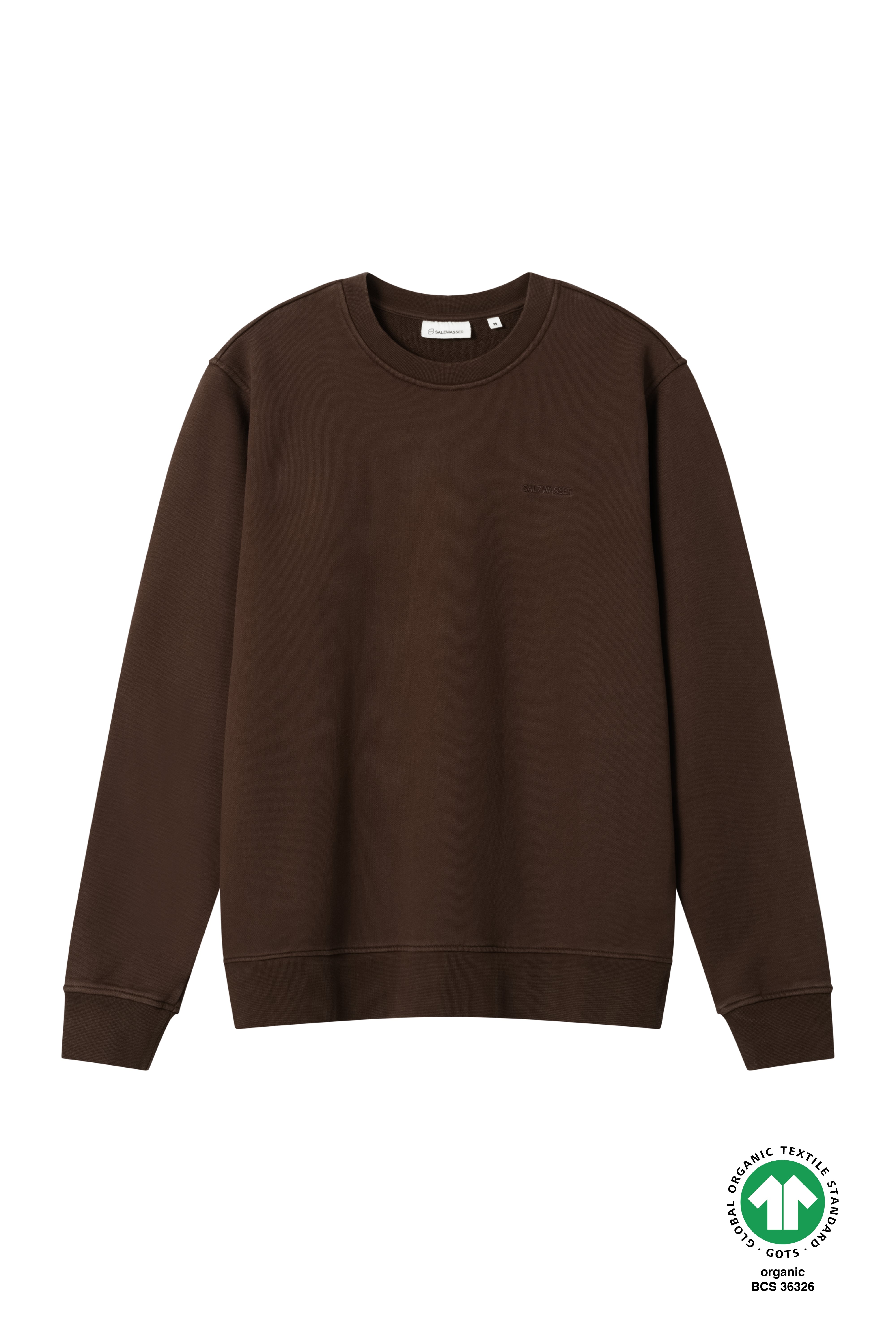 Herren Crewneck Braun aus Bio-Baumwolle GOTS in bester Qualität