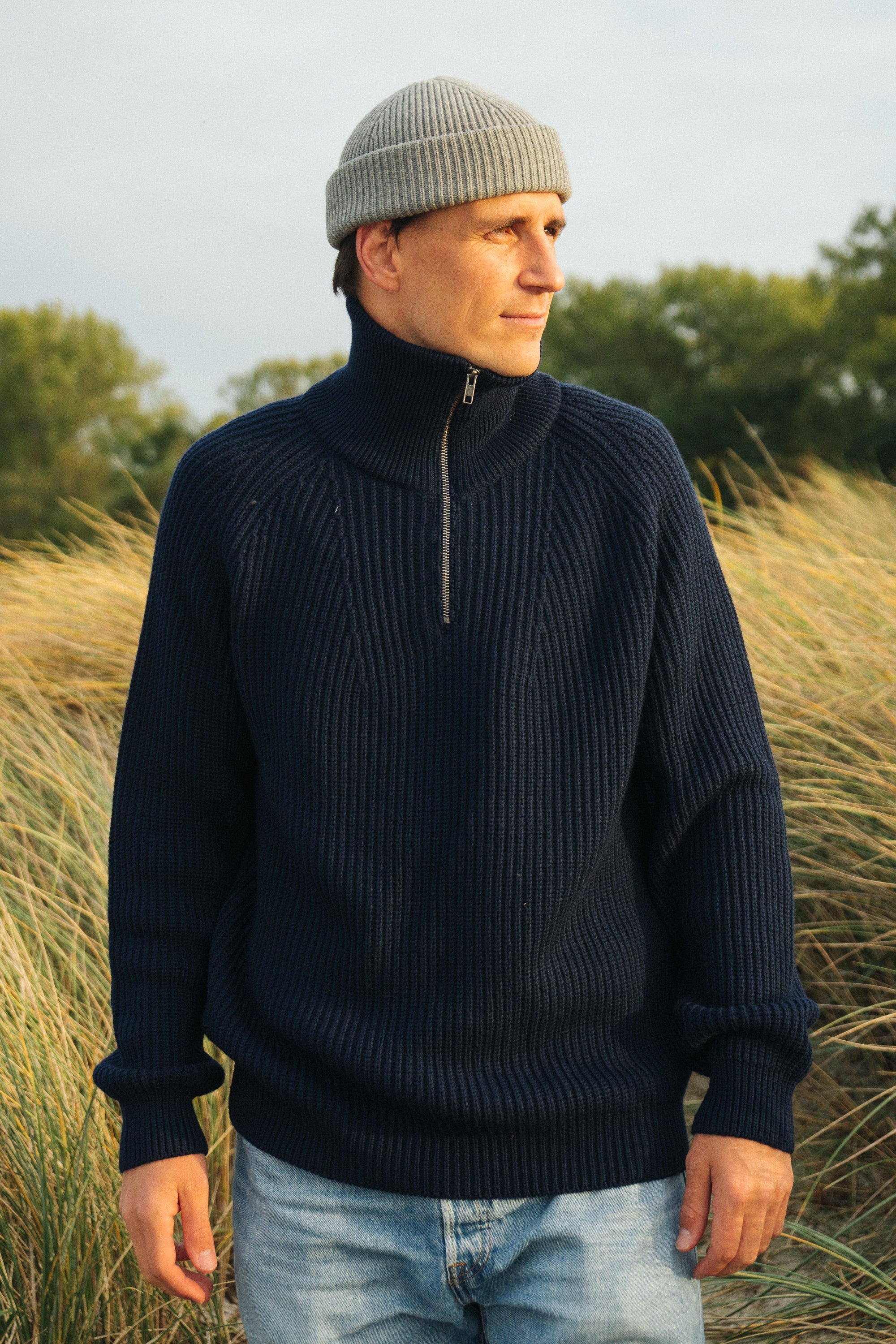 Seemannspullover gestrickt aus 100% Merinowolle von SALZWASSER