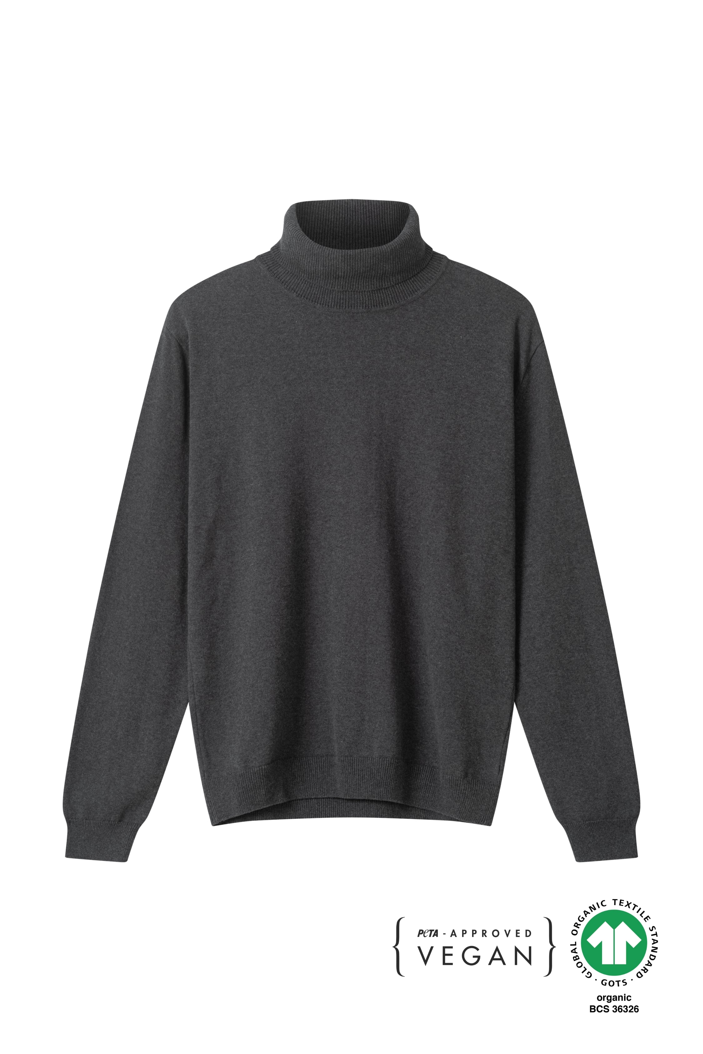 Unisex Rollkragenpullover in bester Qualität in Anthrazit