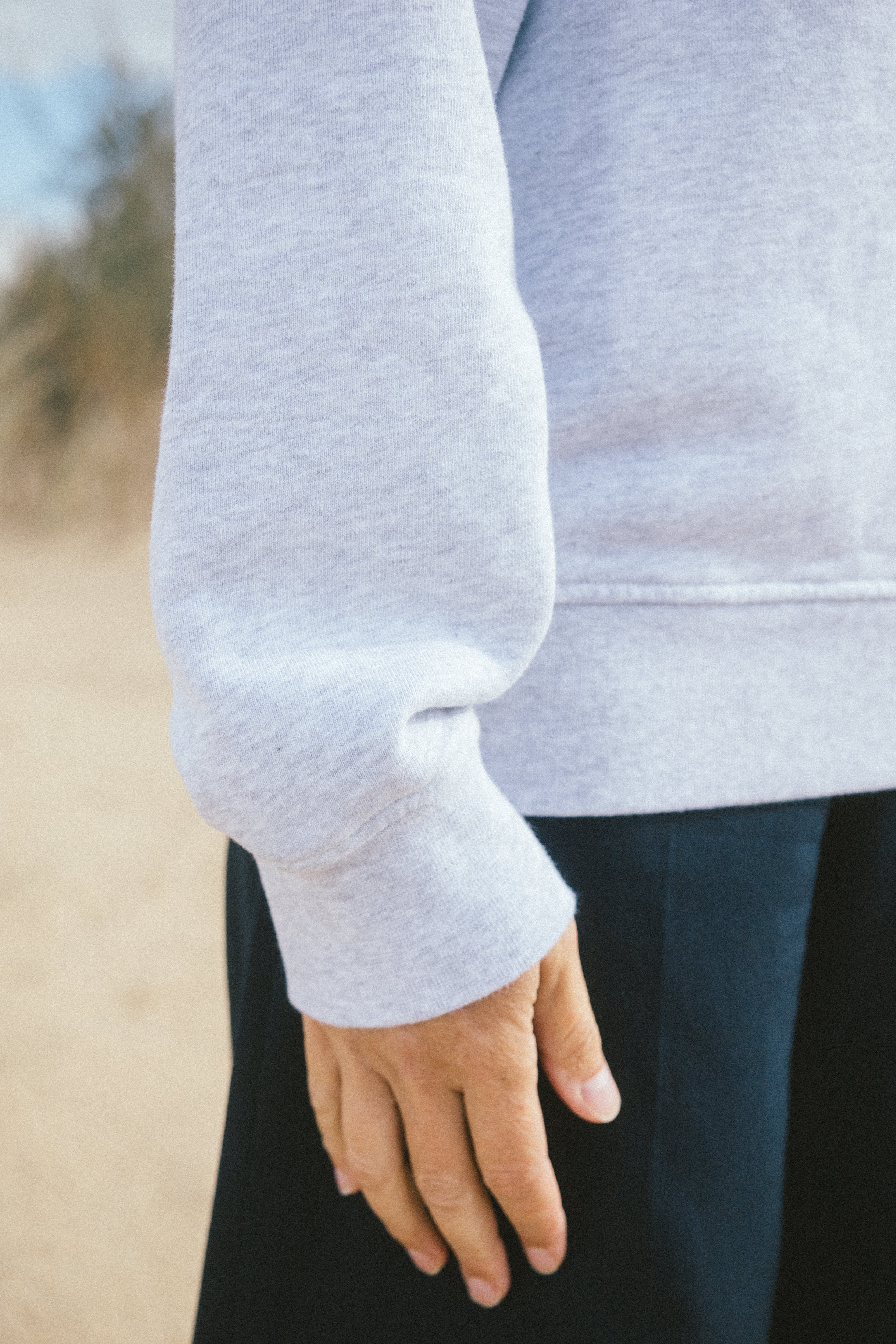Oversized Crewneck Sweater für Damen in Hellgrau von SALZWASSER