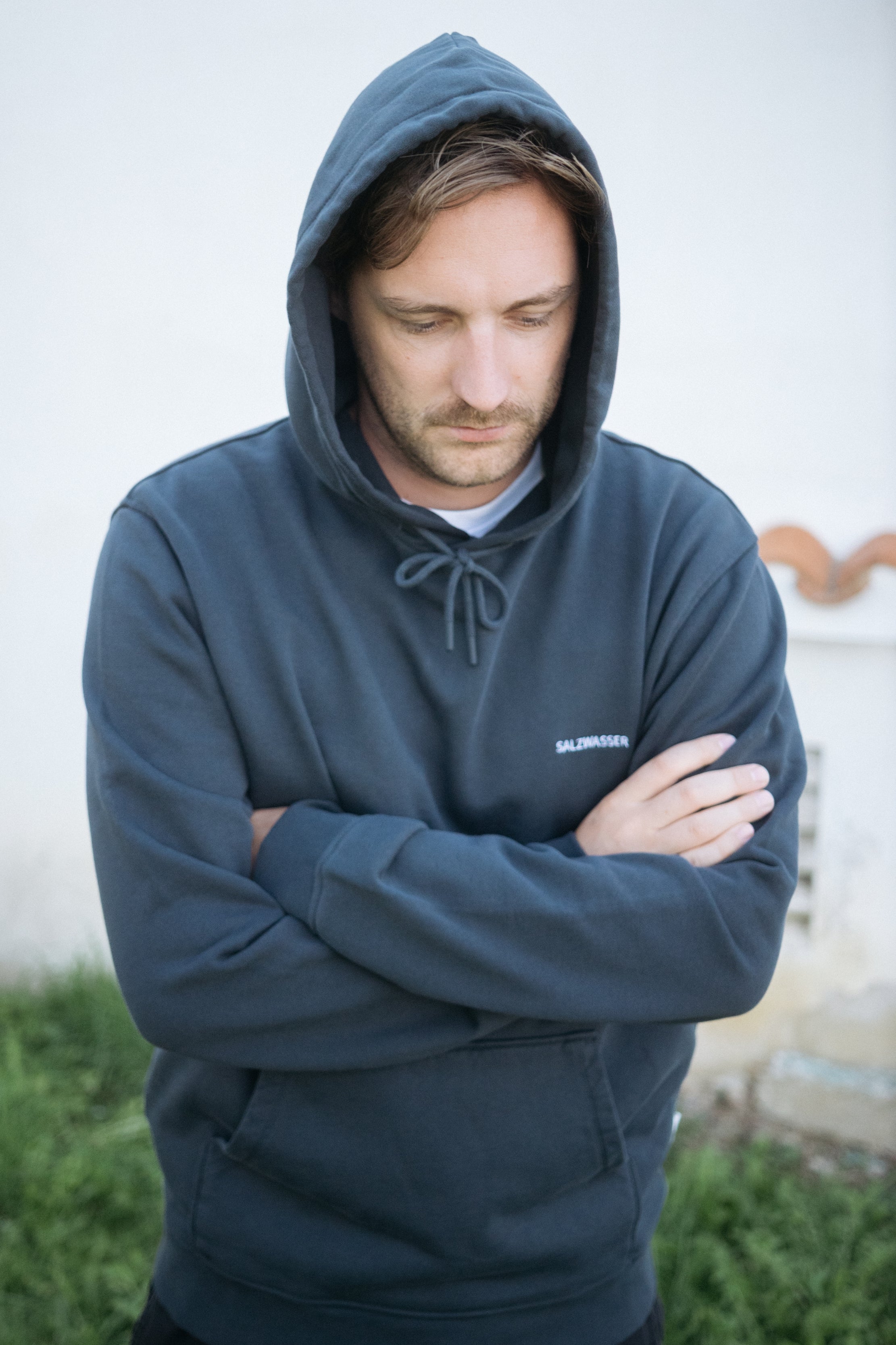 Hoodie mit großer Kapuze von SALZWASSER