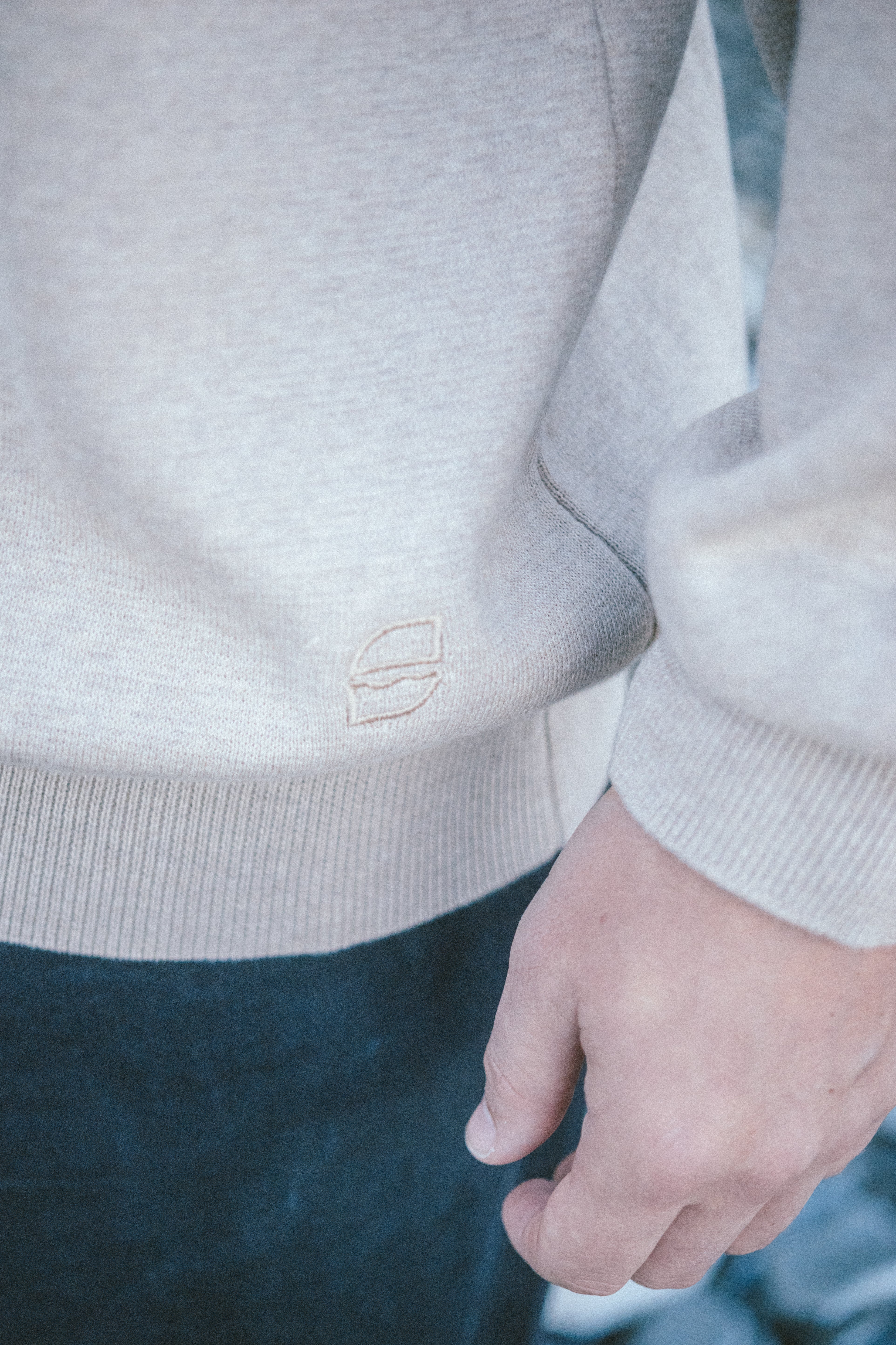 Strickpullover aus Italien in Beige Sandelholz von SALZWASSER