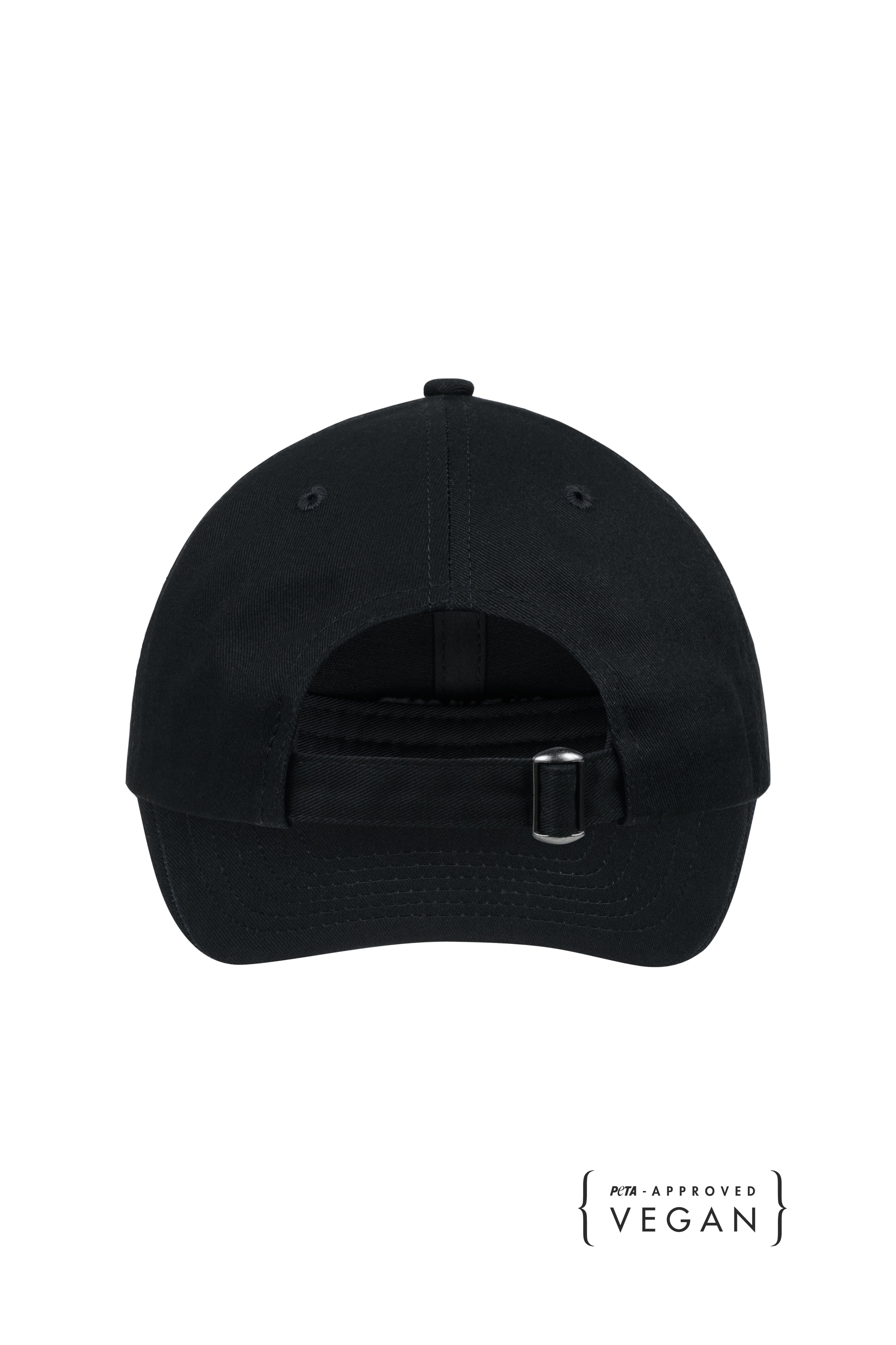 Schwarze 6 Panel Cao aus Bio-Baumwolle