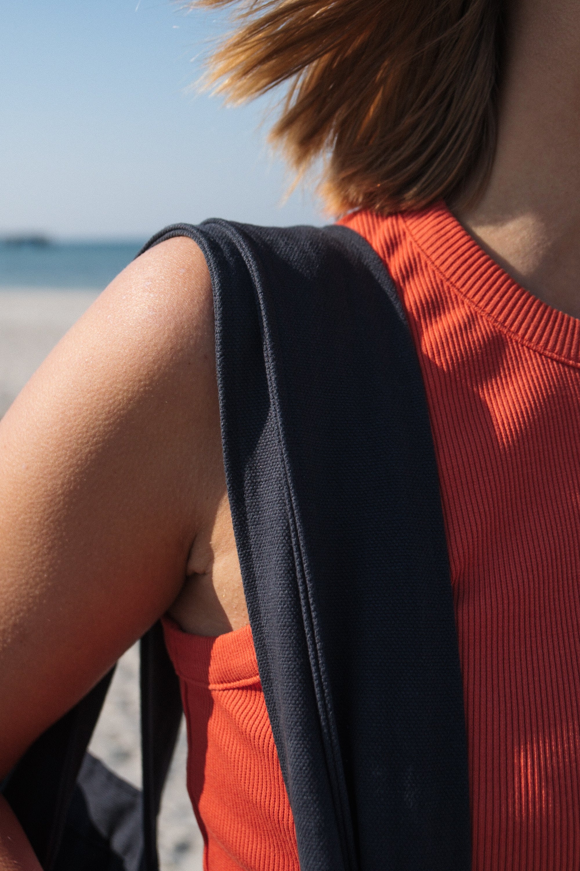 SALZWASSER Strandtasche aus Bio-Baumwolle in Dunkelblau