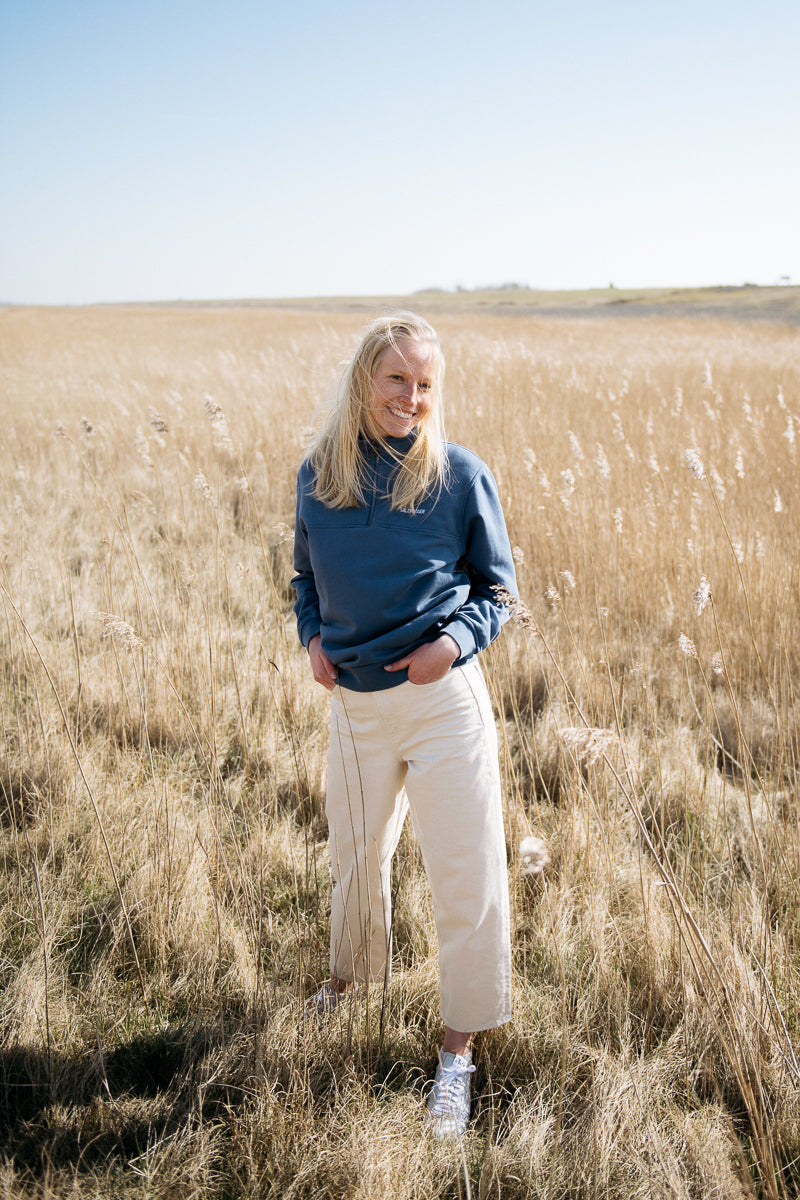 Troyer aus Bio-Baumwolle für Herren und Damen in Blau _women