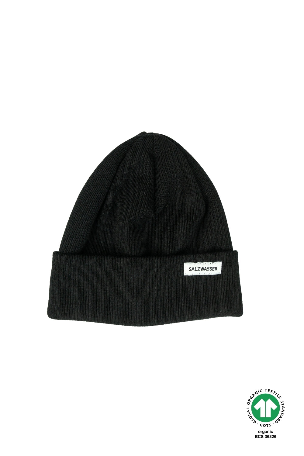 Nachhaltige SALZWASSER Mütze in Schwarz aus Merinowolle