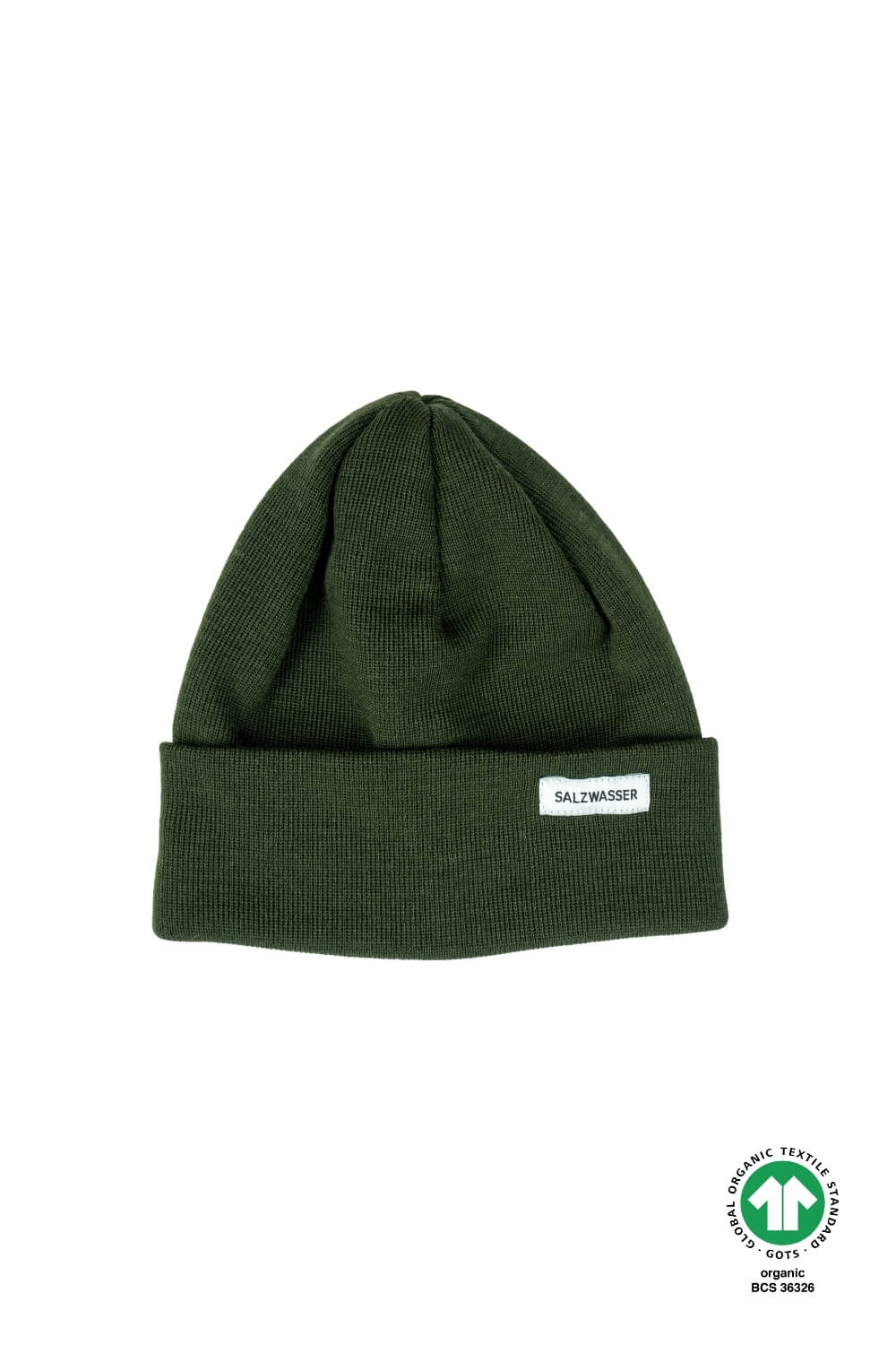 Nachhaltige SALZWASSER Mütze in Olive aus Merinowolle