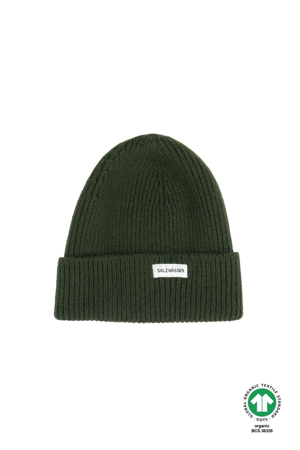 Nachhaltige Mütze aus Merinowolle in Olive Grün von SALZWASSER