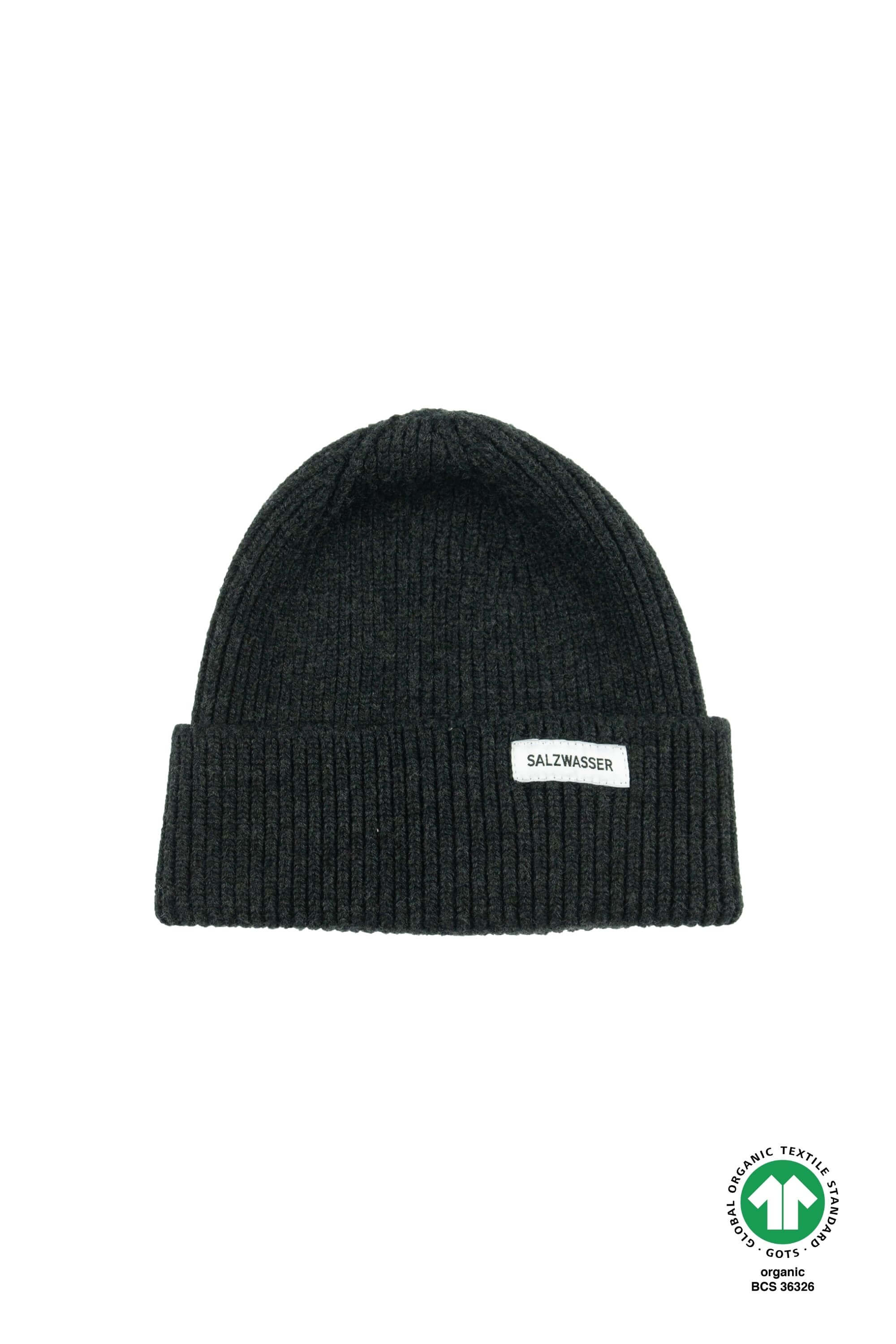 Dunkelgraue Seemannsmütze von SALZWASSER aus Merinowolle