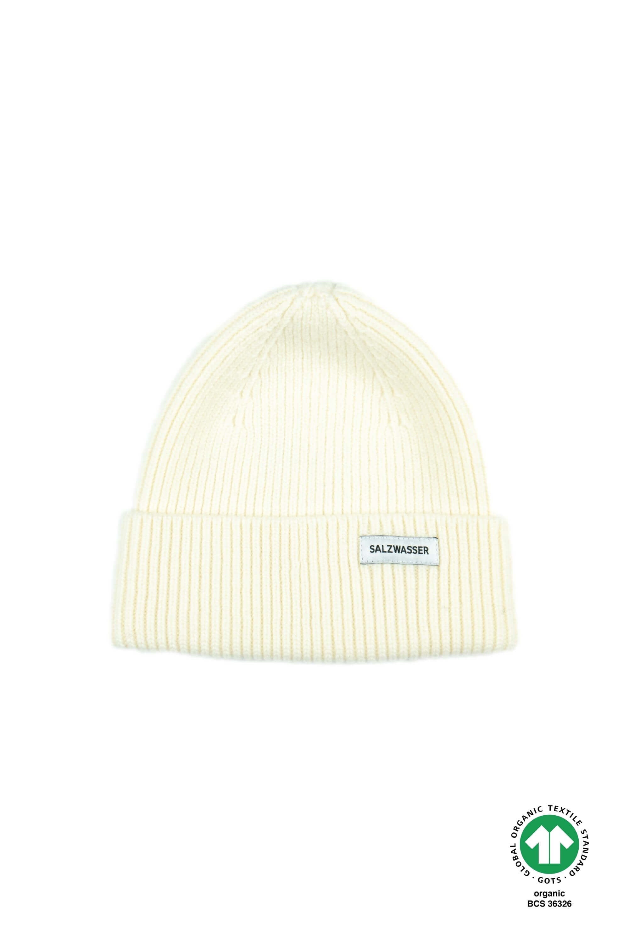 Wollweiße SALZWASSER Mütze aus Merinowolle und GOTS-zertifiziert