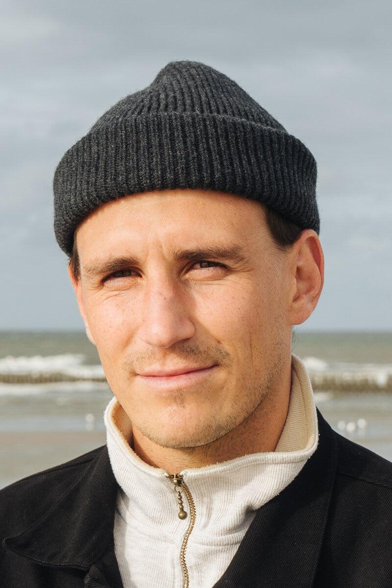 Dunkelgraue Mütze Seemann von SALZWASSER und GOTS-zertifiziert