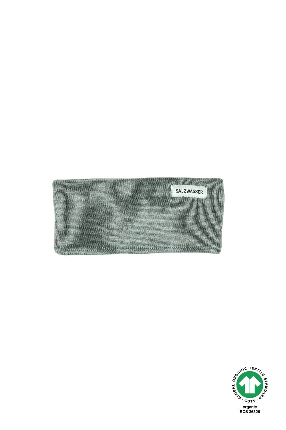 Nachhaltiges Stirnband von SALZWASSER in Hellgrau aus Merinowolle