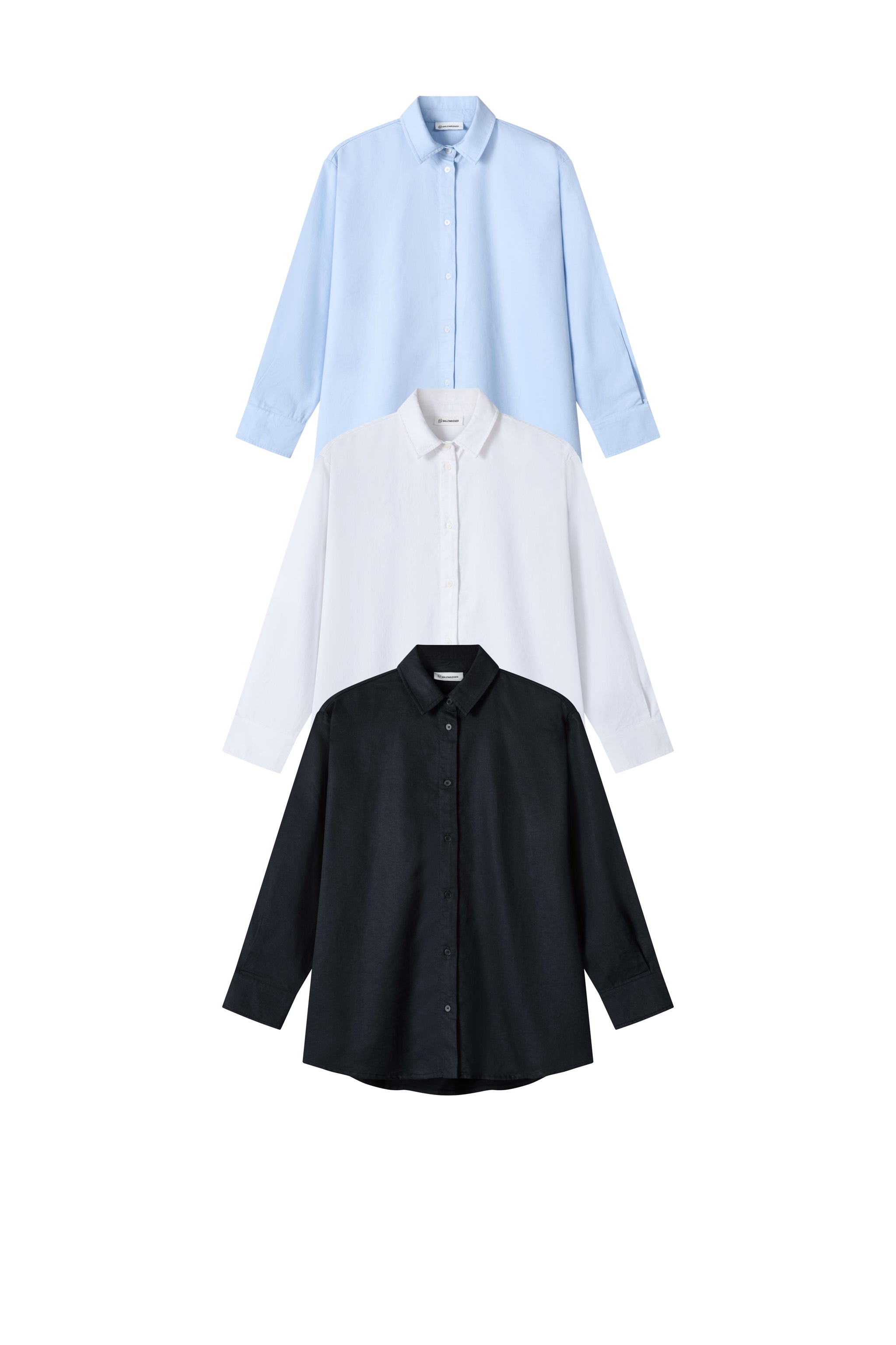 3er Set: Hemd Brisa im Leinen-Mix