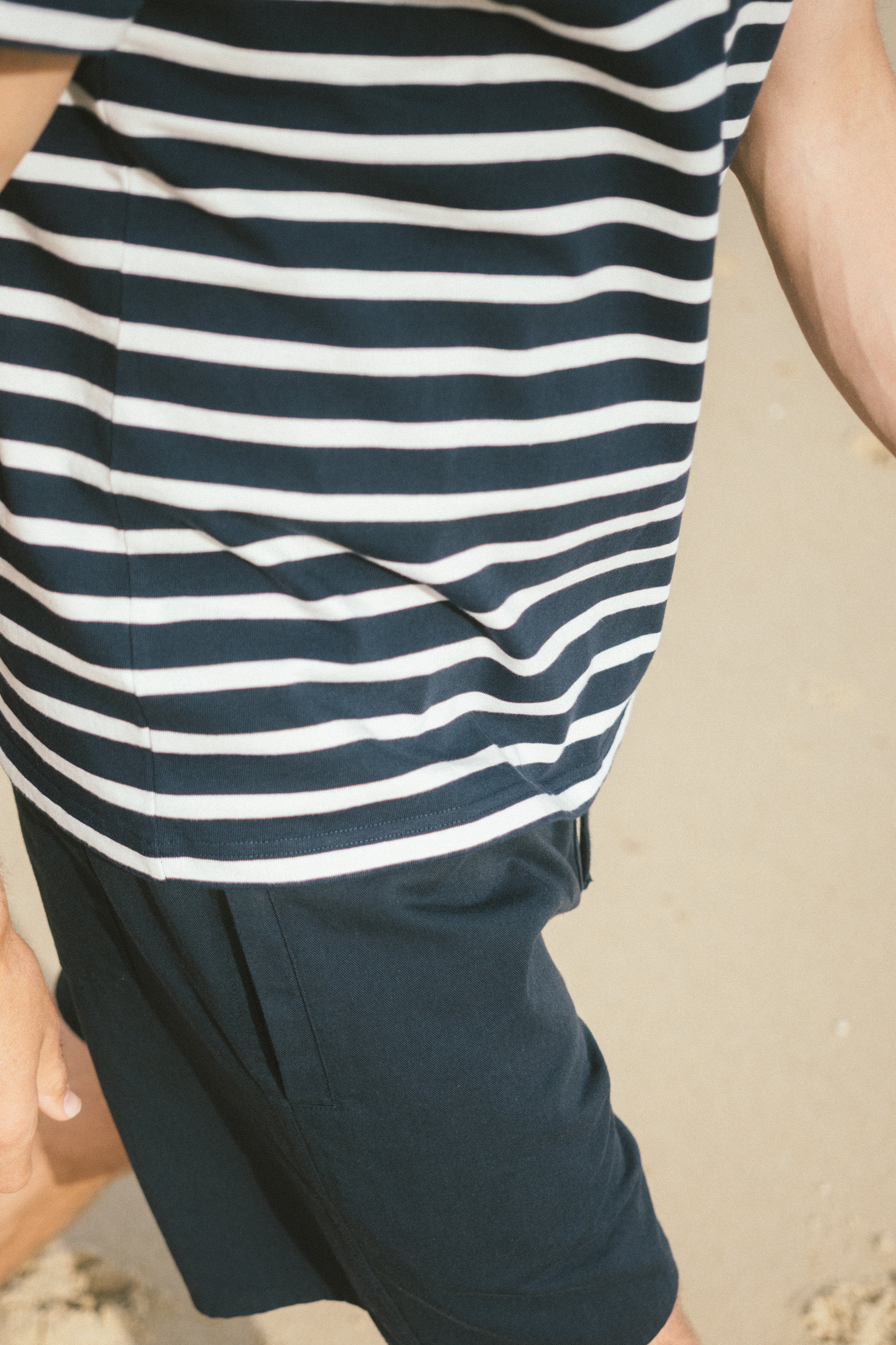 Schweres Baumwoll-TShirt von SALZWASSER gestreift