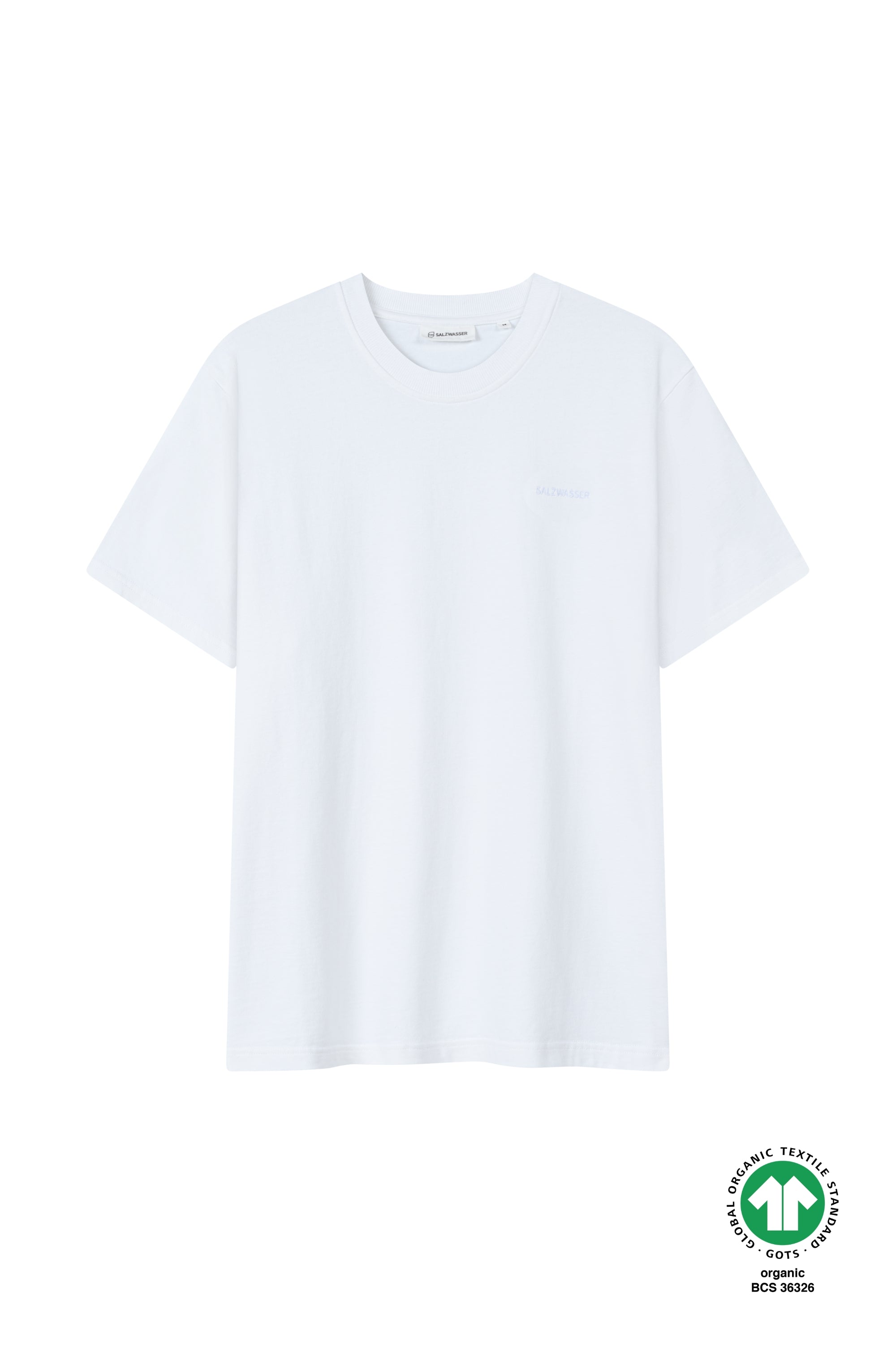 Weißes Heavy T-Shirt aus Bio-Baumwolle von SALZWASSER GOTS