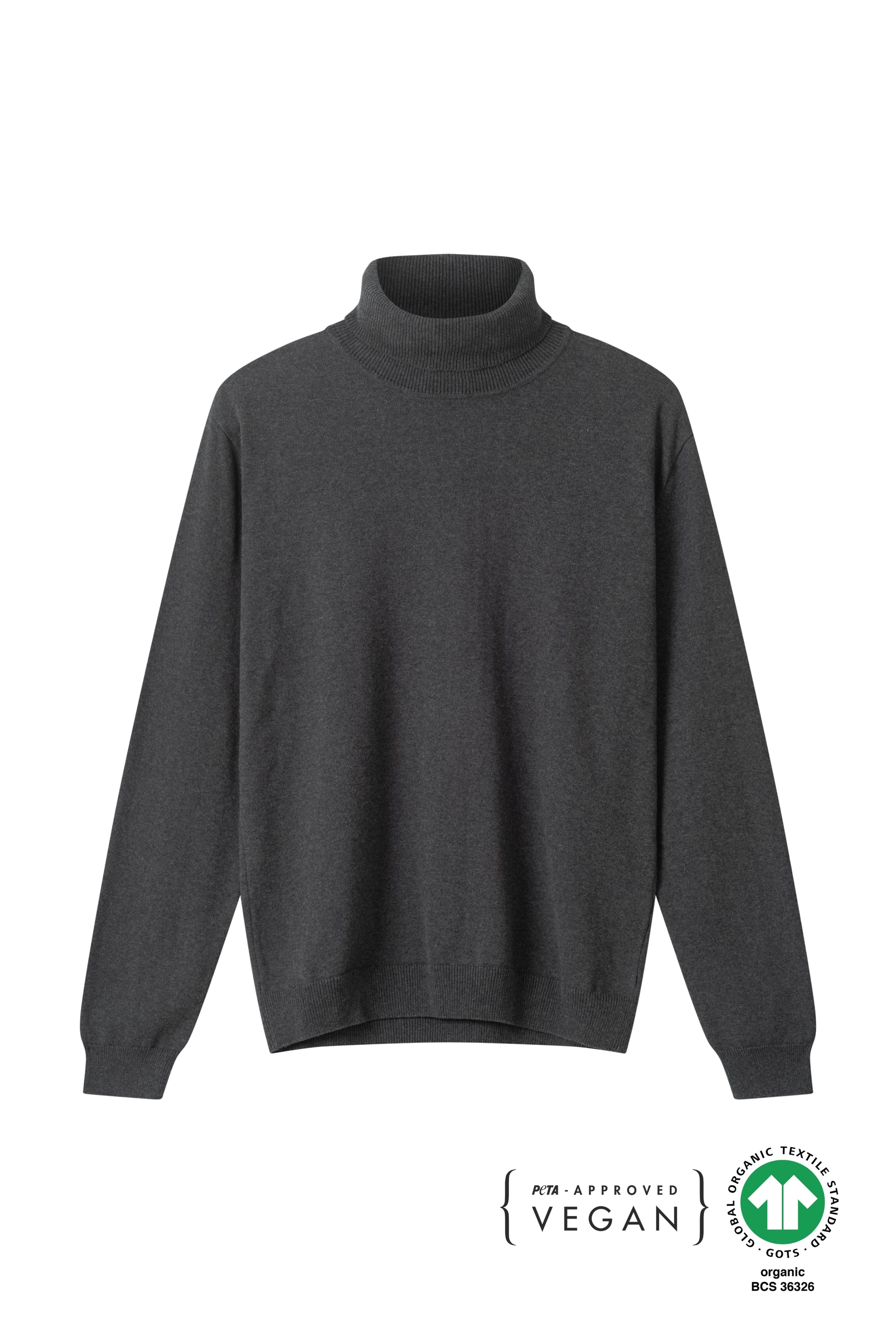 Unisex Rollkragenpullover in bester Qualität in Anthrazit