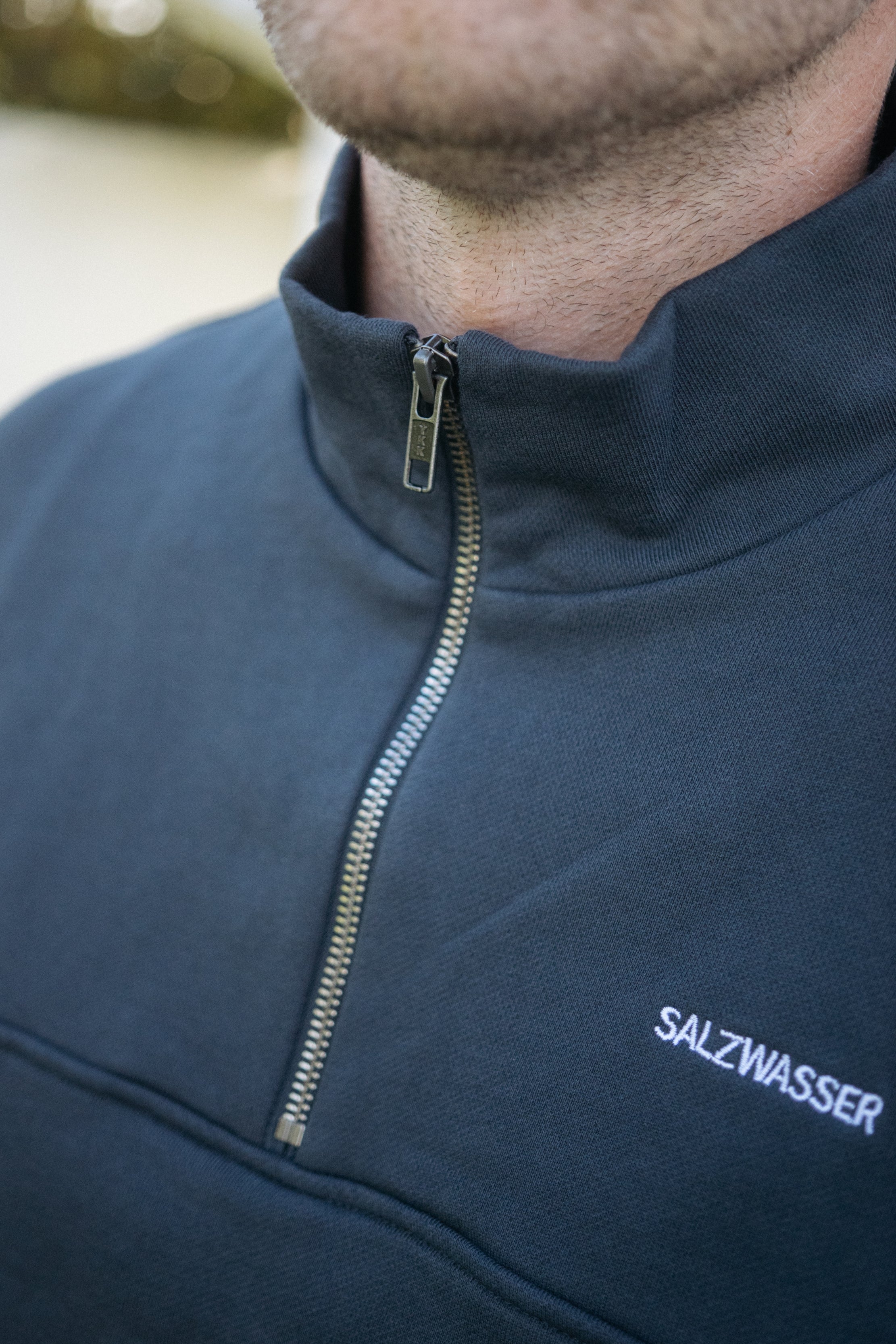 Half-Zip Quarter Zip Sweater SALZWASSER Dunkelblau