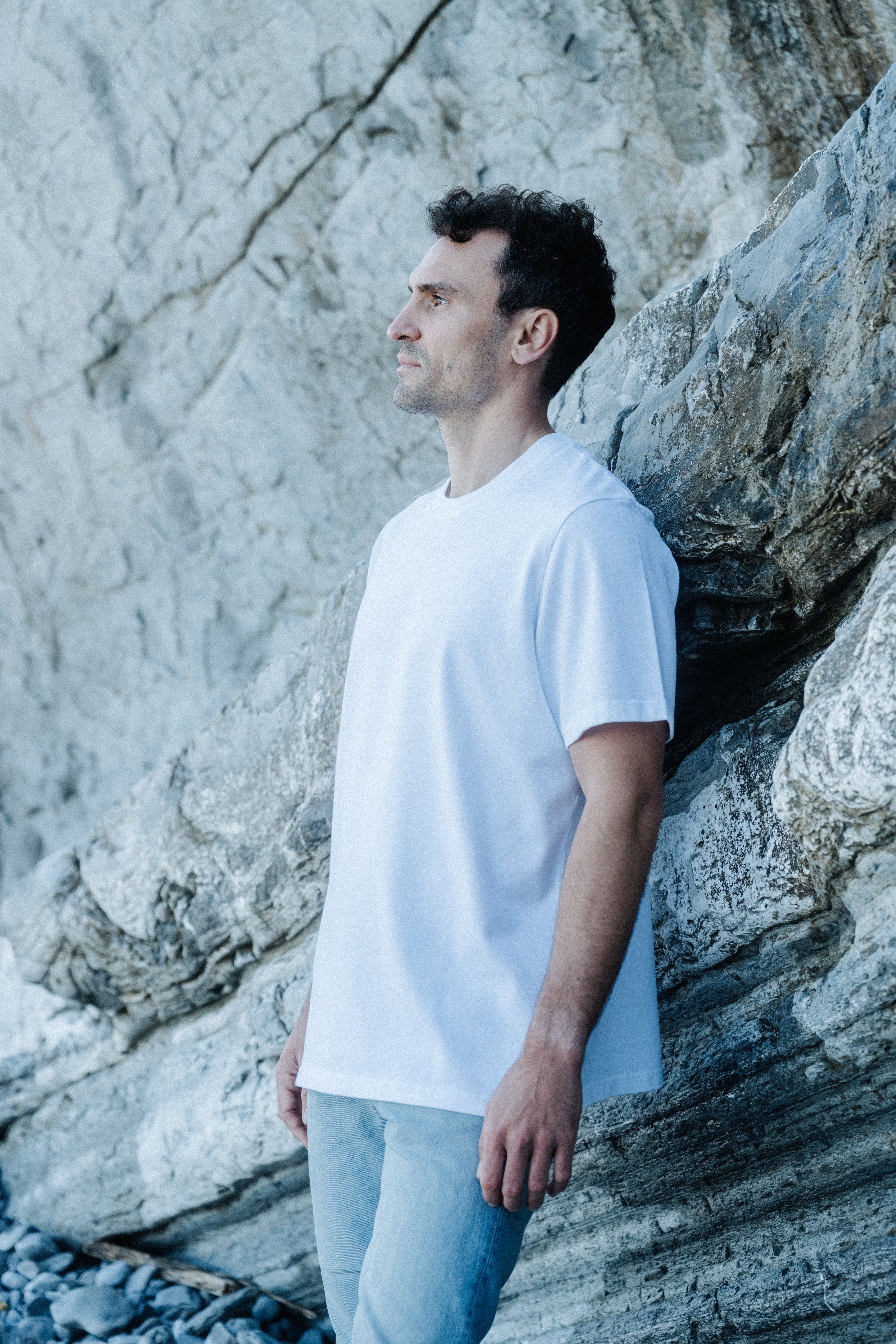 Schweres T-Shirt für Herren in Weiß von SALZWASSER