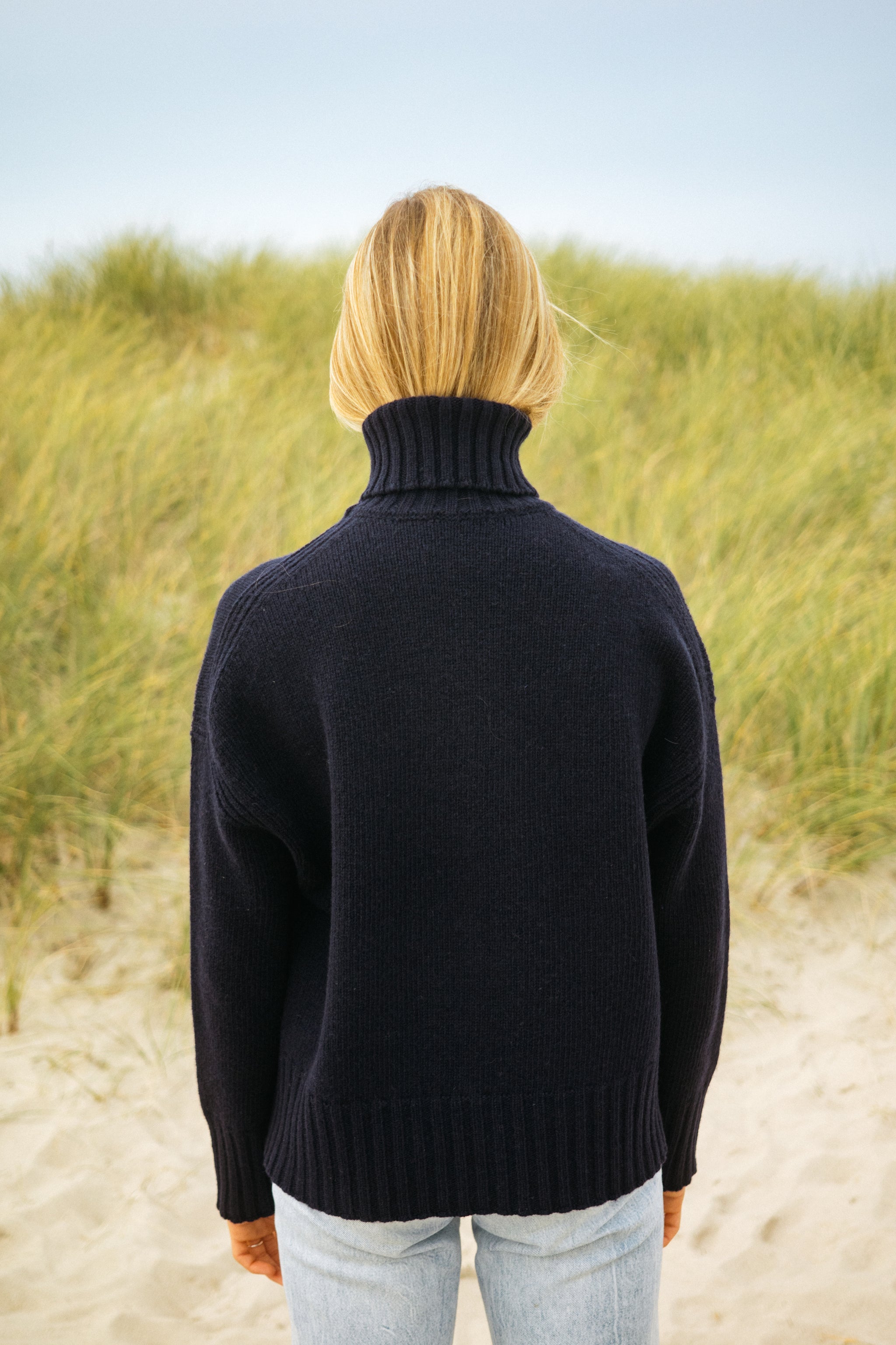 Damen Strickpullover mit Rollkragen aus Merinowolle von SALZWASSER