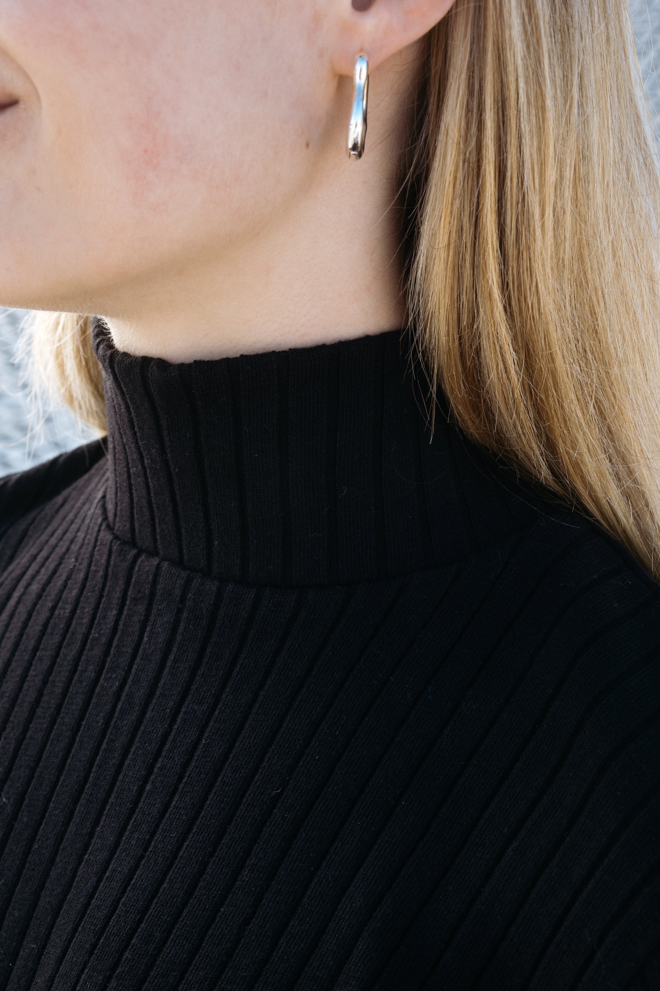 Rib Longsleeve mit Stehkragen aus Baumwolle von SALZWASSER