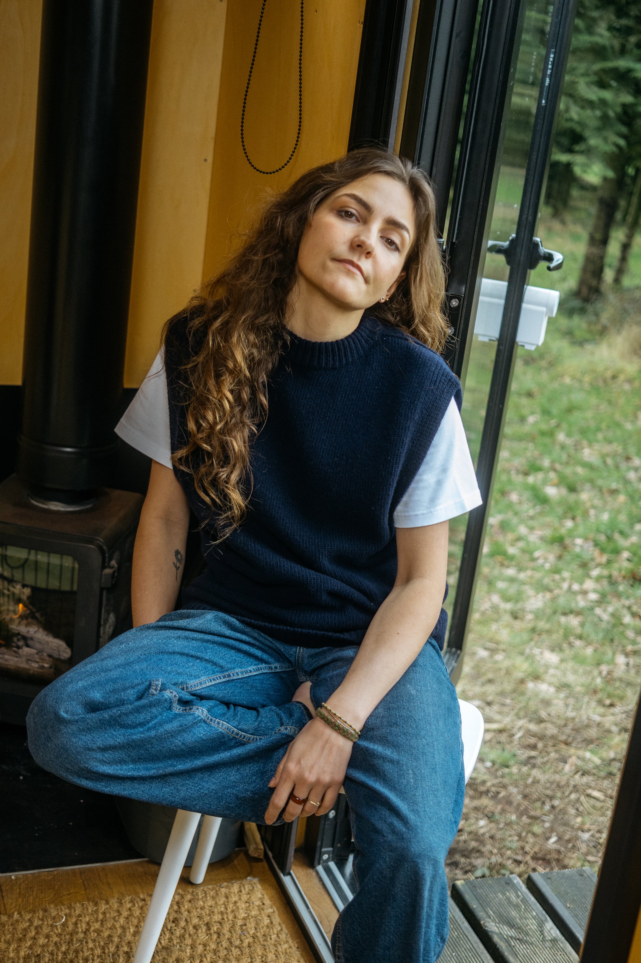 Pullunder in Dunkelblau aus Merinowolle aus Italien