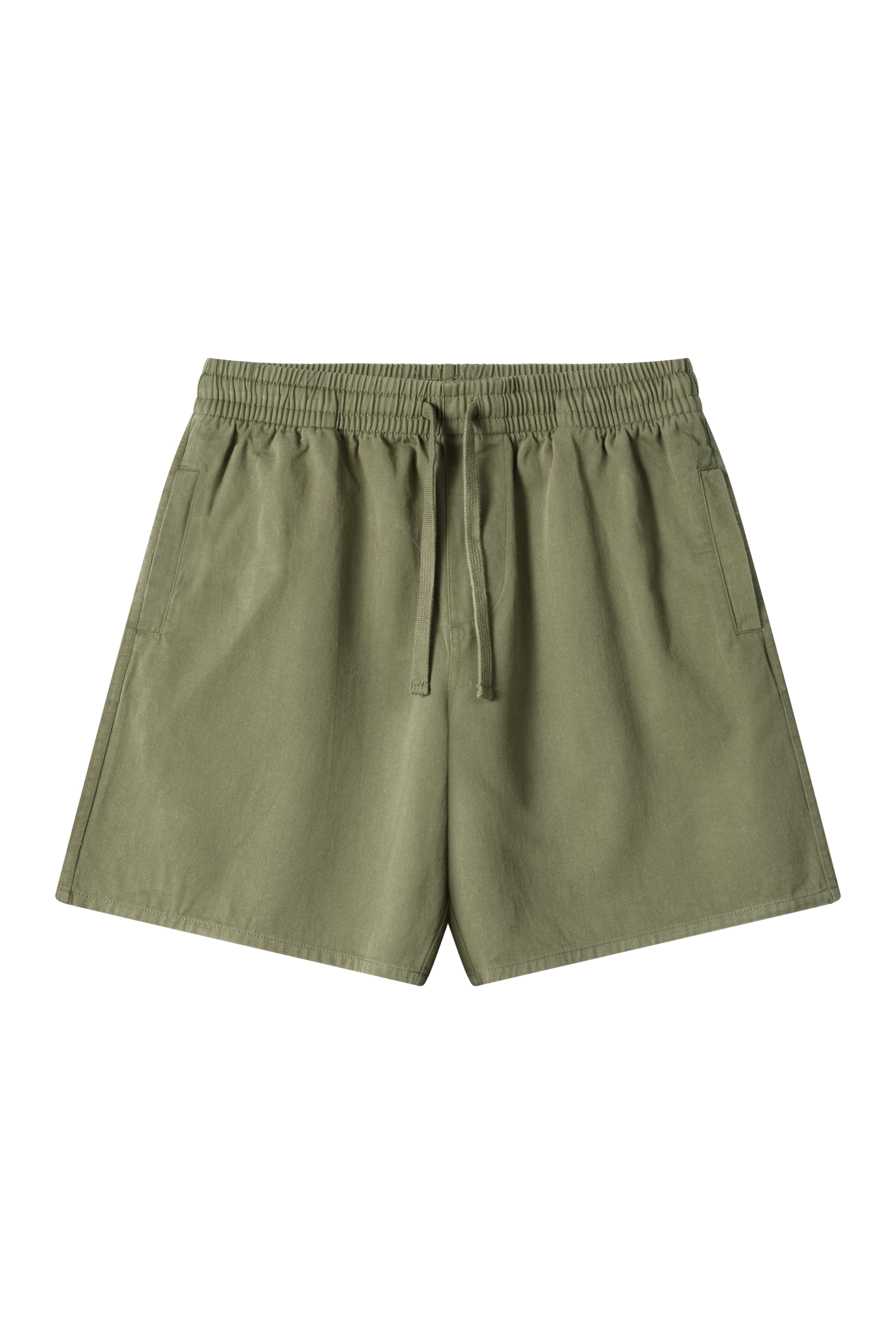 Oliv grüne Shorts für Männer mit Band aus Bio Baumwolle