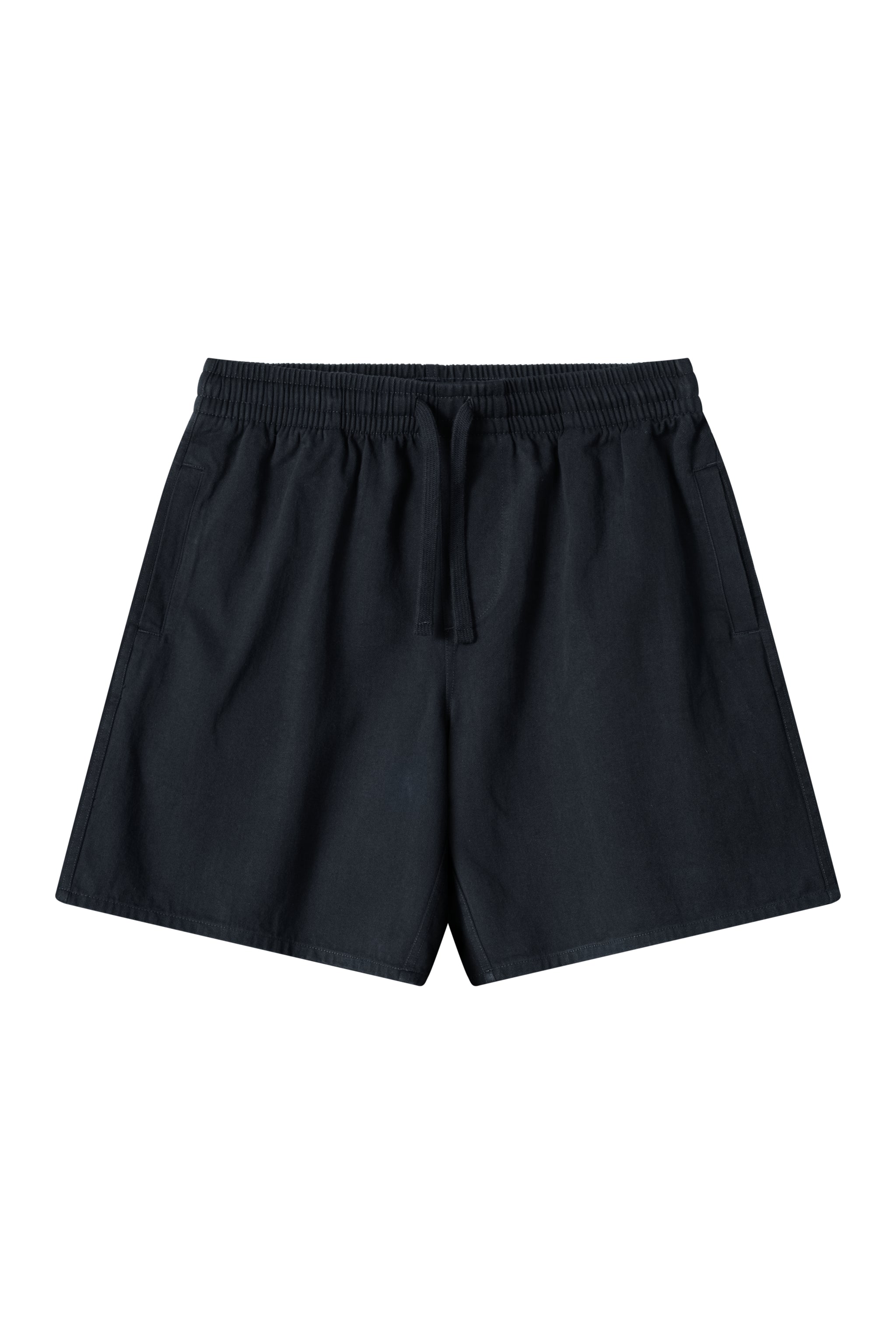 Dunkelblaue kurze Hose Unisex Herren aus Bio-Baumwolle mit Kordel 