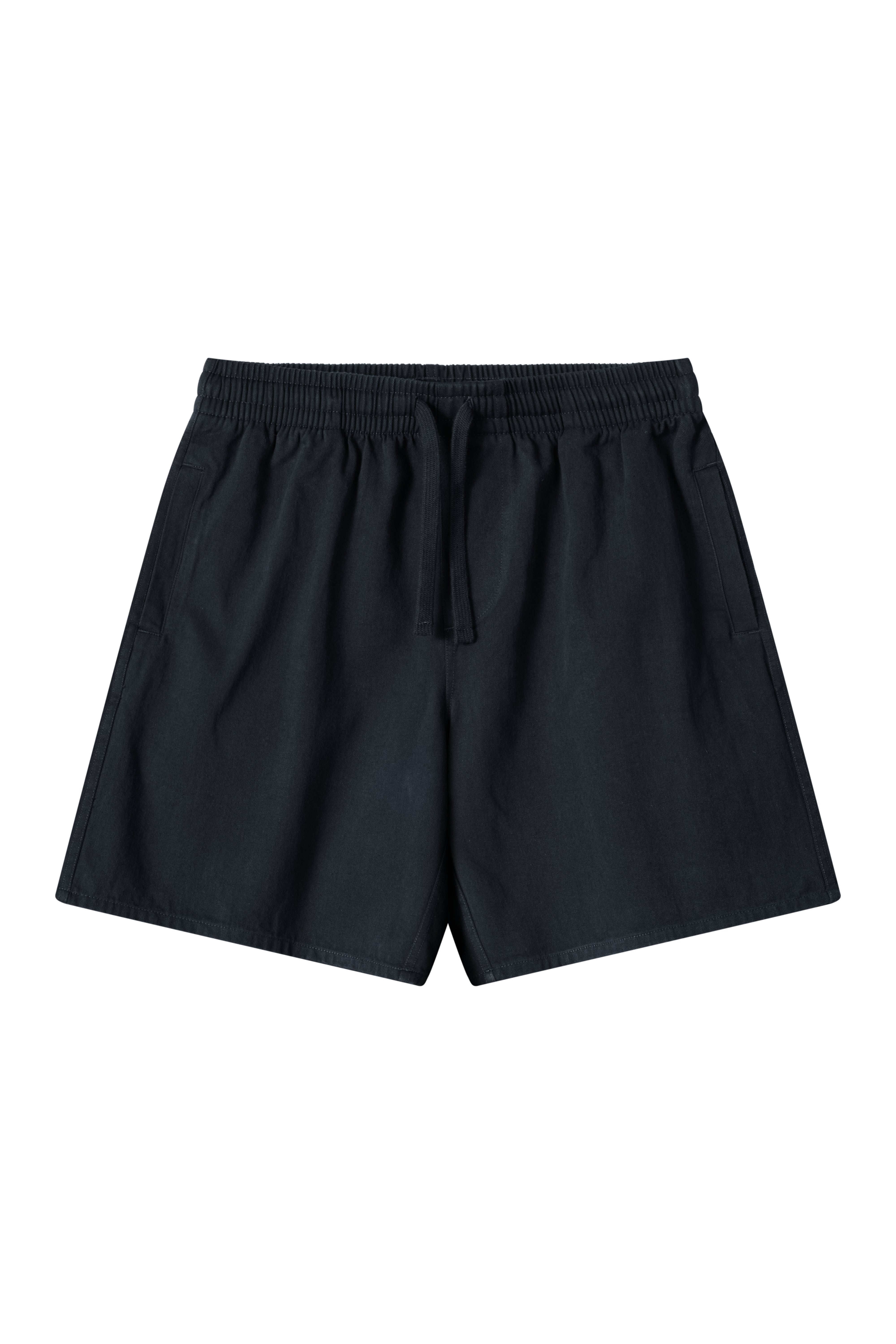 Dunkelblaue kurze Hose Unisex Herren aus Bio-Baumwolle mit Kordel 