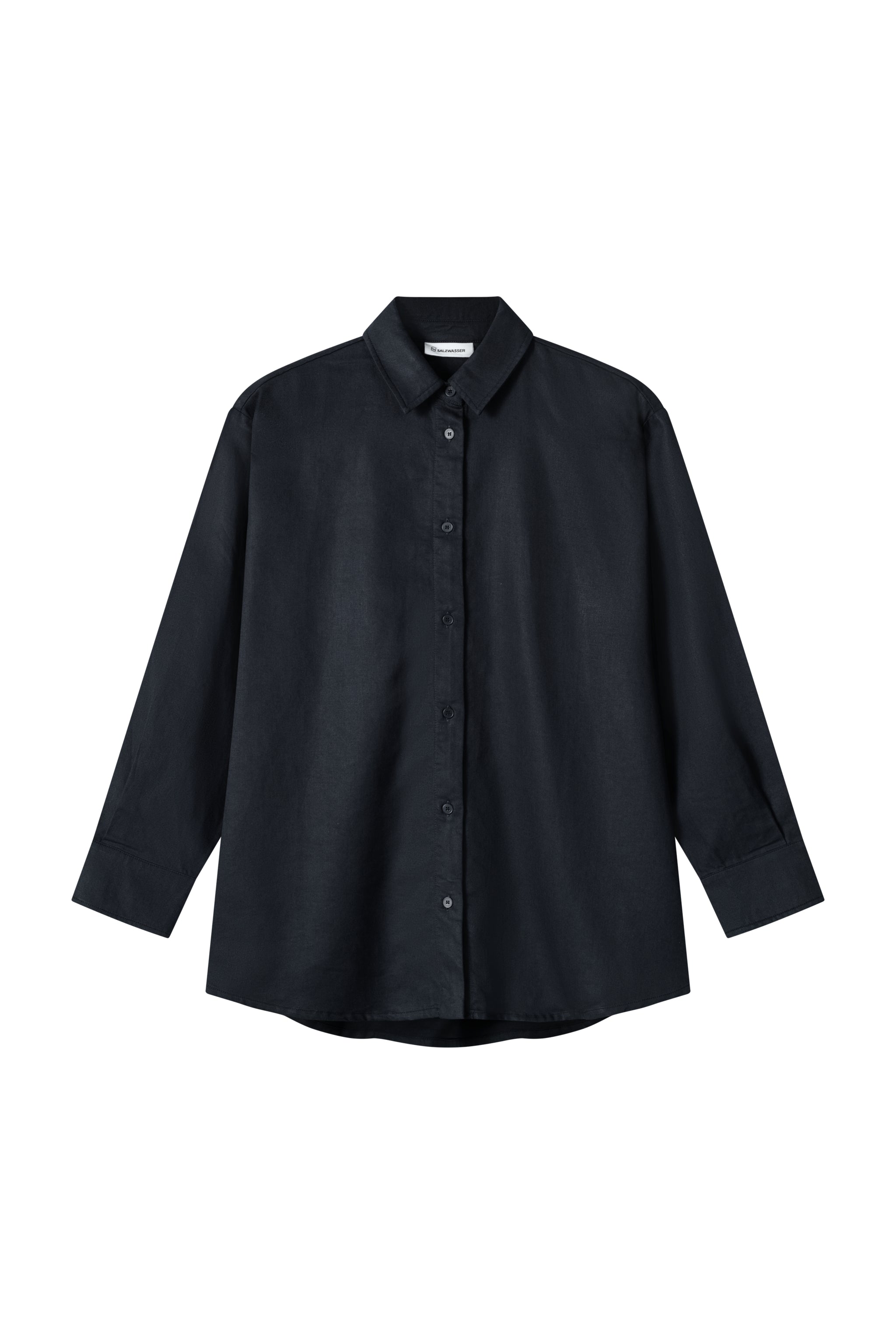 Damen Leinen Hemd in Dunkelblau von SALZWASSER aus Europa 