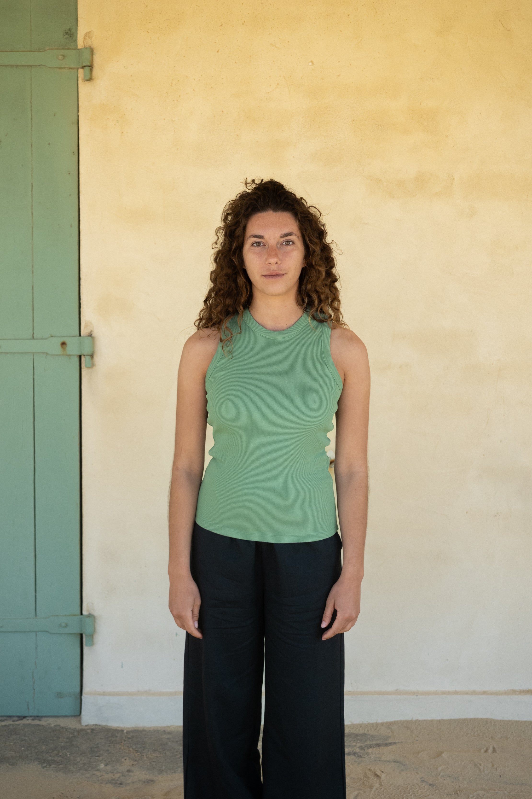 Ripp Top Damen in Hellgrün aus Bio Baumwolle von SALZWASSER