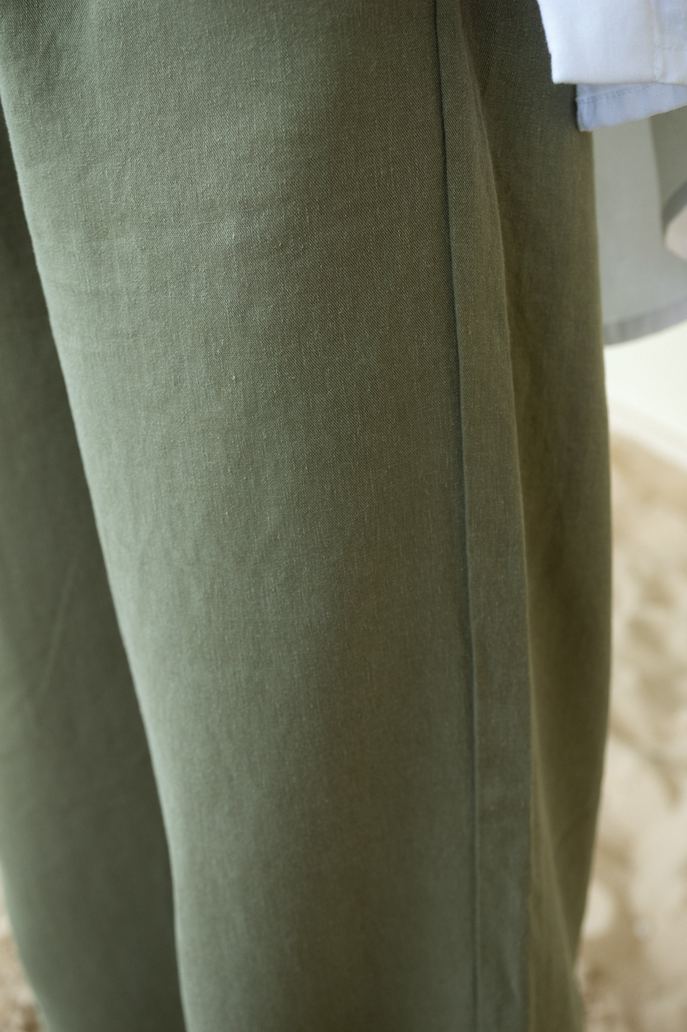 Grüne Leinenhose in bester Qualität langlebig von SALZWASSER