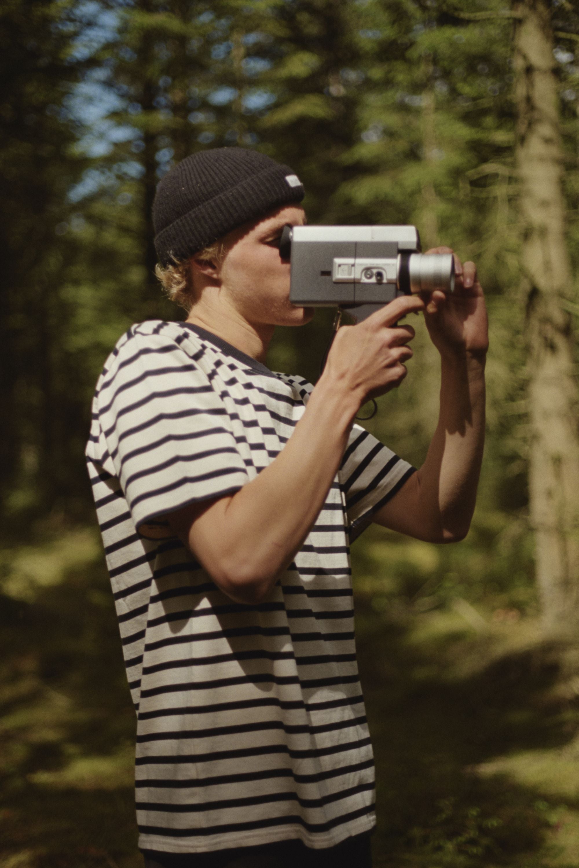 Schwarze Fisherman Beanie aus Merinowolle von SALZWASSER