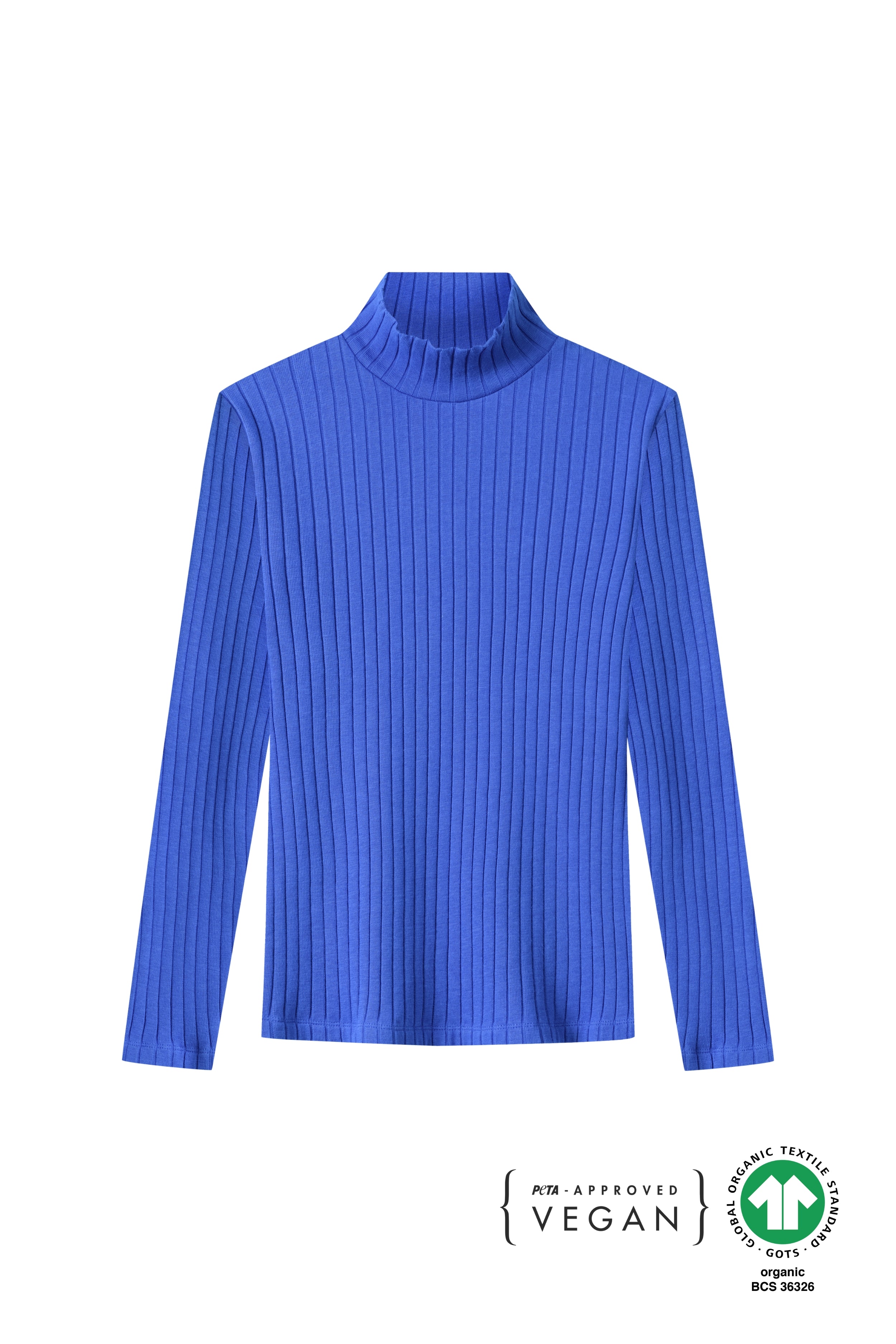 Rib Longsleeve in Blau aus Europa in bester Qualität von SALZWASSER 