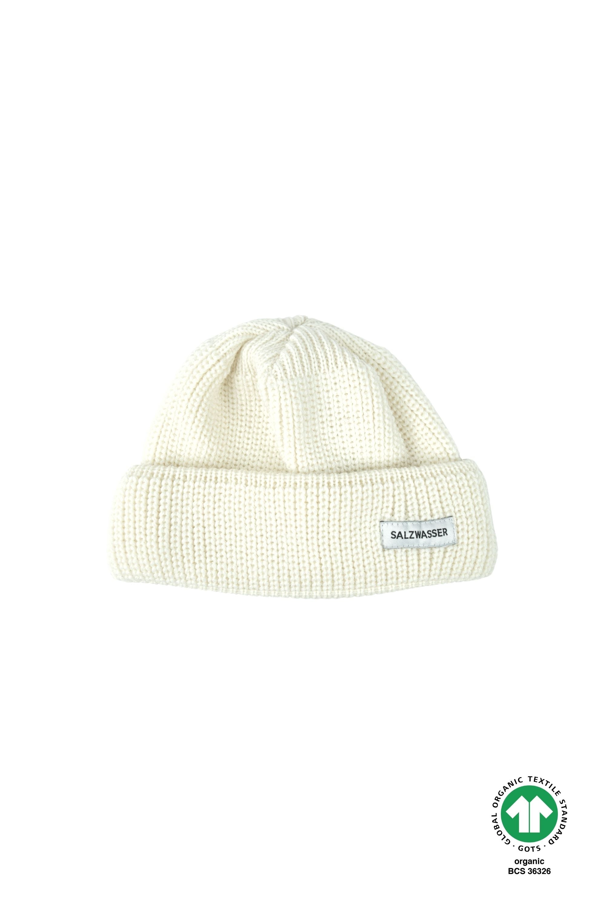 Nachhaltige SALZWASSER Mütze in Wollweiß aus Merinowolle