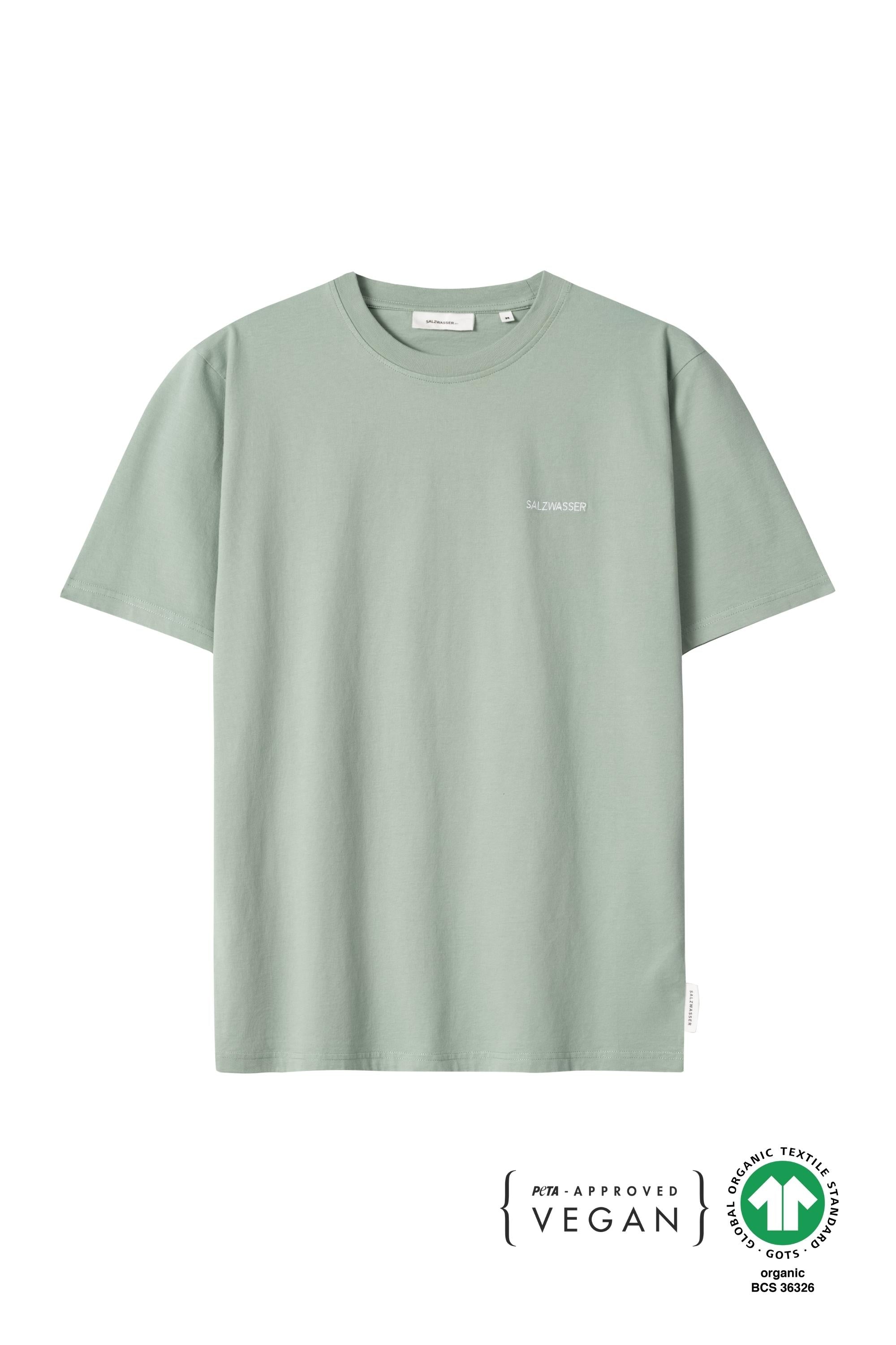 fair produziertes SALZWASSER T-Shirt in Salbei als Unisex Fit _men _women