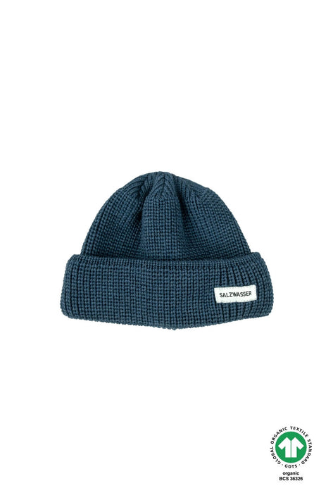 Nachhaltige SALZWASSER Mütze in Blau aus Merinowolle