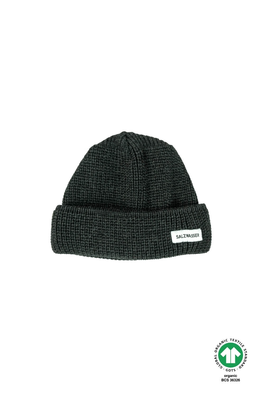 Nachhaltige SALZWASSER Mütze in Anthrazit aus Merinowolle