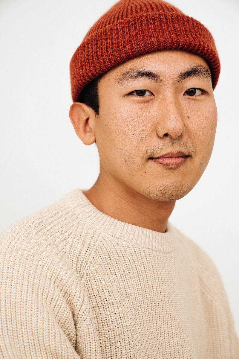 Rostrote Mütze Seemann von SALZWASSER aus Merinowolle