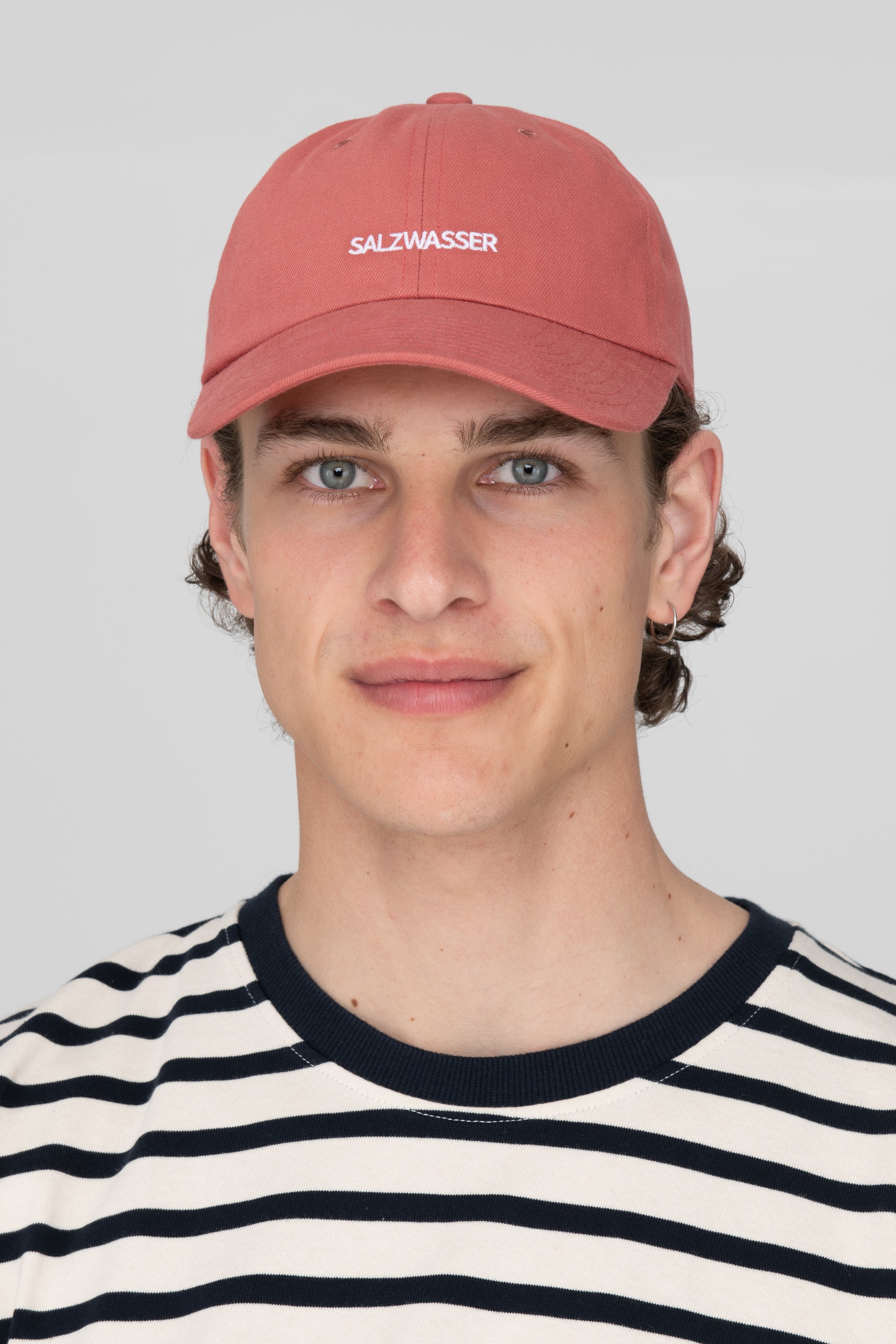 Fair produzierte SALZWASSER Cap in Rot aus Bio-Baumwolle _men