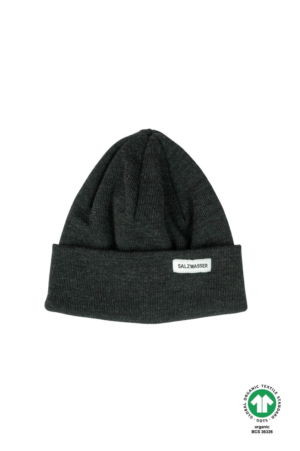 Nachhaltige SALZWASSER Mütze in Anthrazit aus Merinowolle