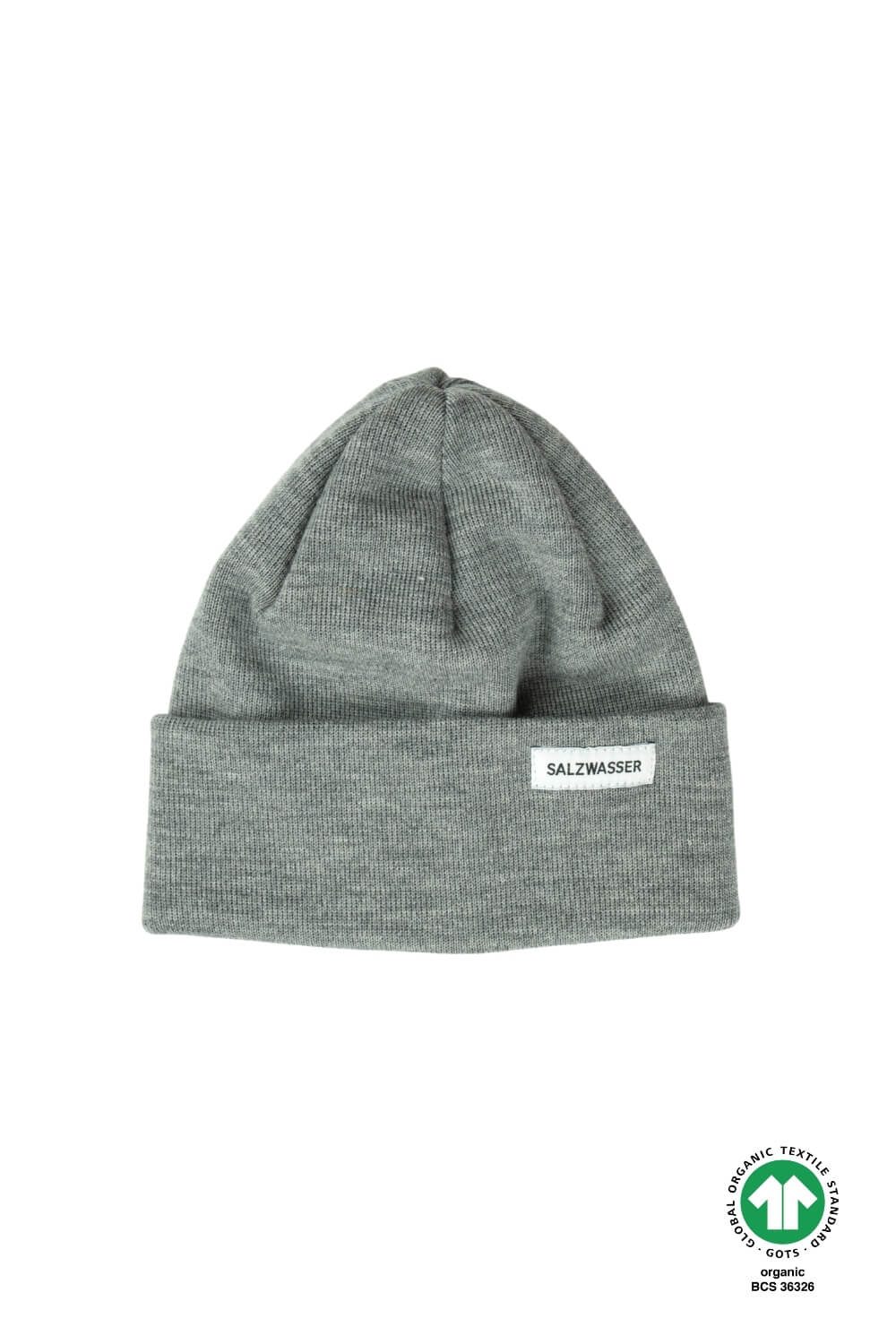 Nachhaltige SALZWASSER Mütze in Hellgrau aus Merinowolle