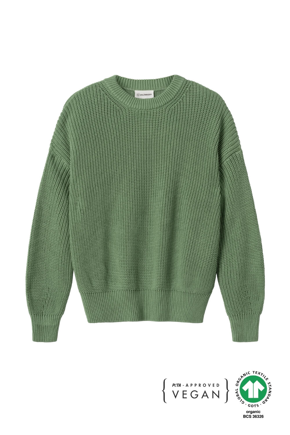 Strickpullover Damen in der Farbe Grün aus 100% Bio-Baumwolle