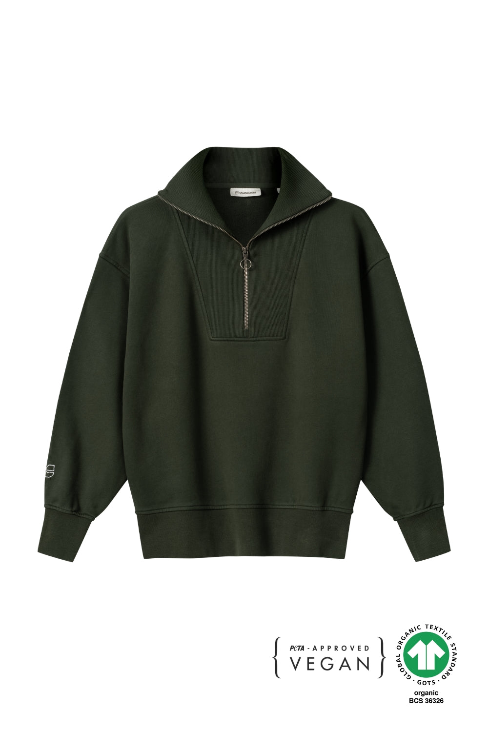 Troyer Damen in der Farbe Olive Grün aus 100% Bio-Baumwolle